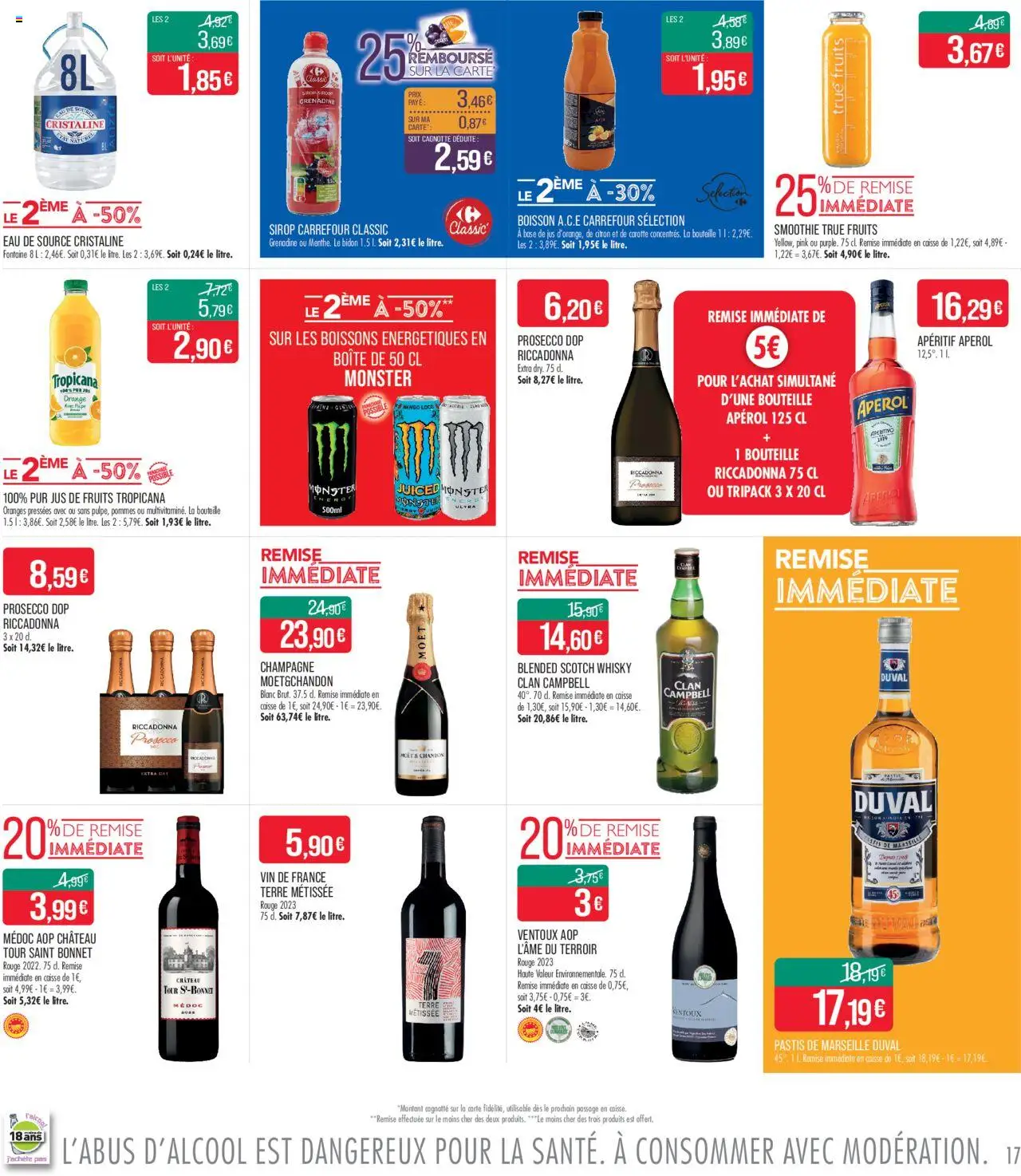  | Page: 17 | Produits: Whisky, Pastis, Champagne, Eau de source