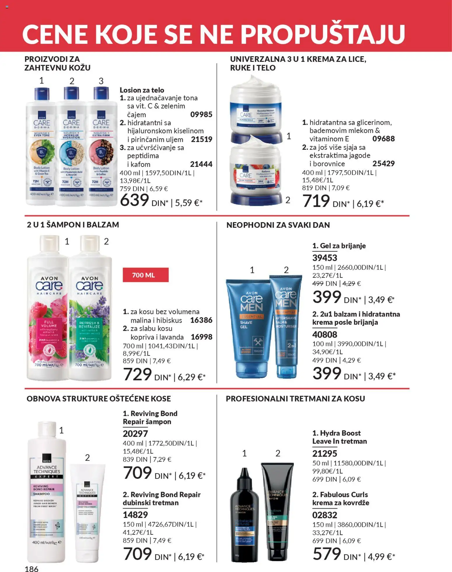 AVON katalog - važi od 29.12.2025 | Strana: 188 | Proizvode: Jagode, Gel za brijanje, Šampon, Malina