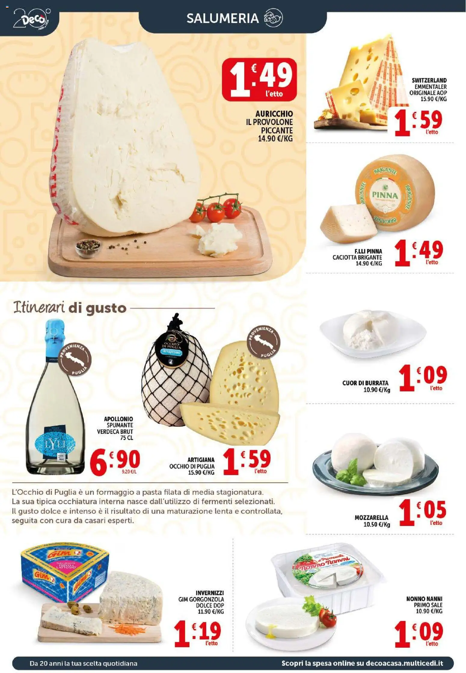 Volantino Decò del 17.03.2026 | Pagina: 4 | Prodotti: Sale, Formaggio, Pasta, Burrata