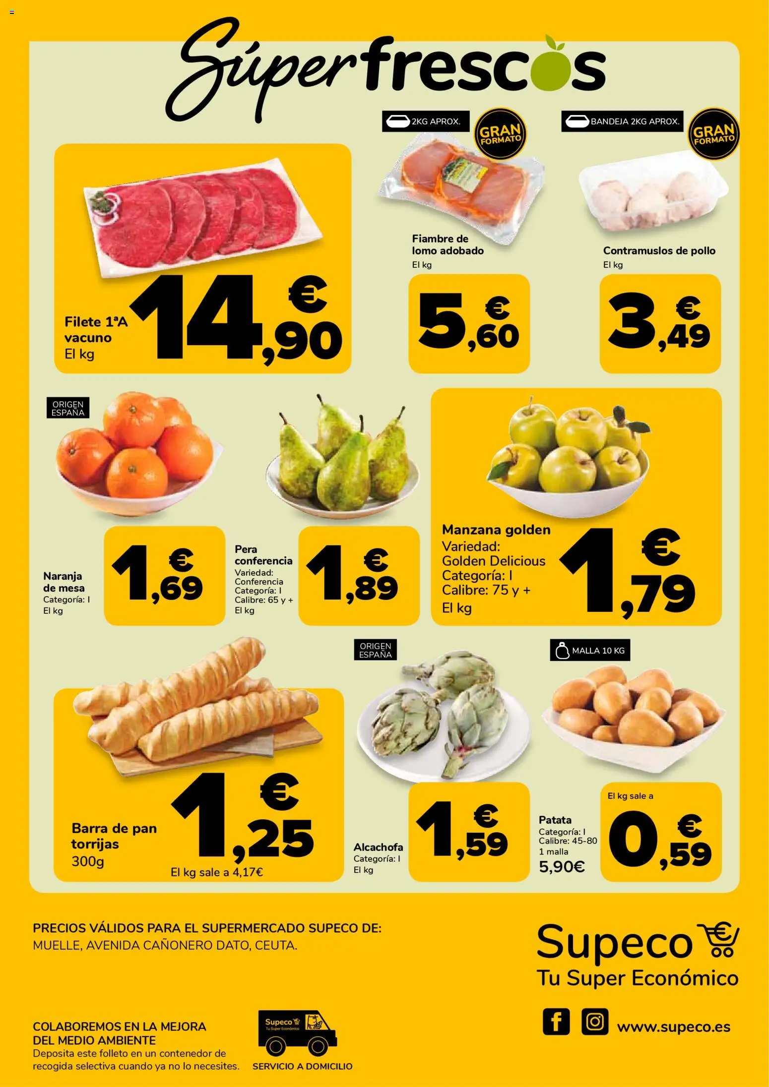 Supeco folleto │ válido desde el 18.03.2026 | Página: 4 | Productos: Pan, Manzana, Filete, Bandeja