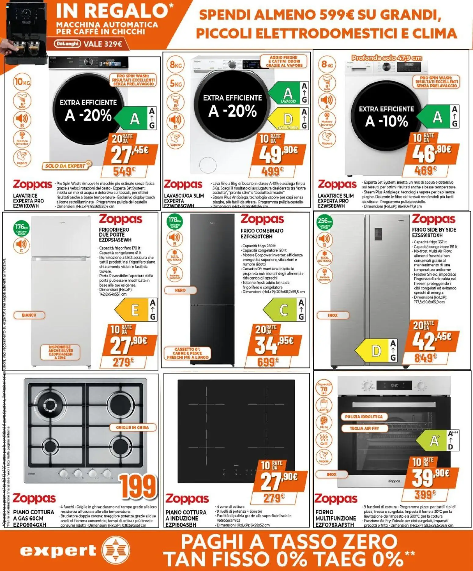 Volantino Expert del 12.03.2026 | Pagina: 5 | Prodotti: Caffè, Lavasciuga, Acqua, Congelatore