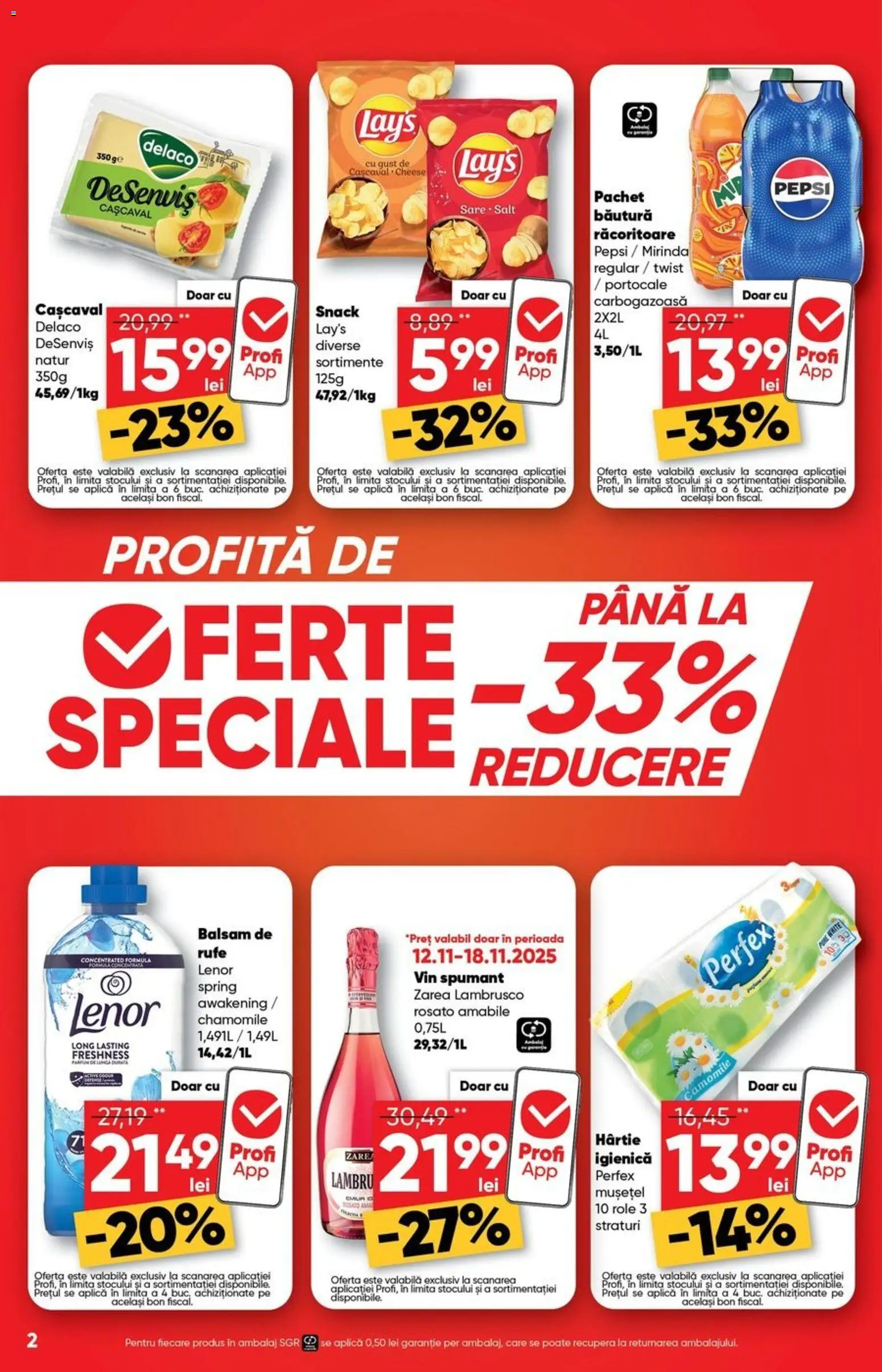 Noul catalog Profi – valabil de la 12.11.2025 | Pagină: 2 | Produse: Light Kedi Konservesi, Cașcaval, Balsam, Portocale