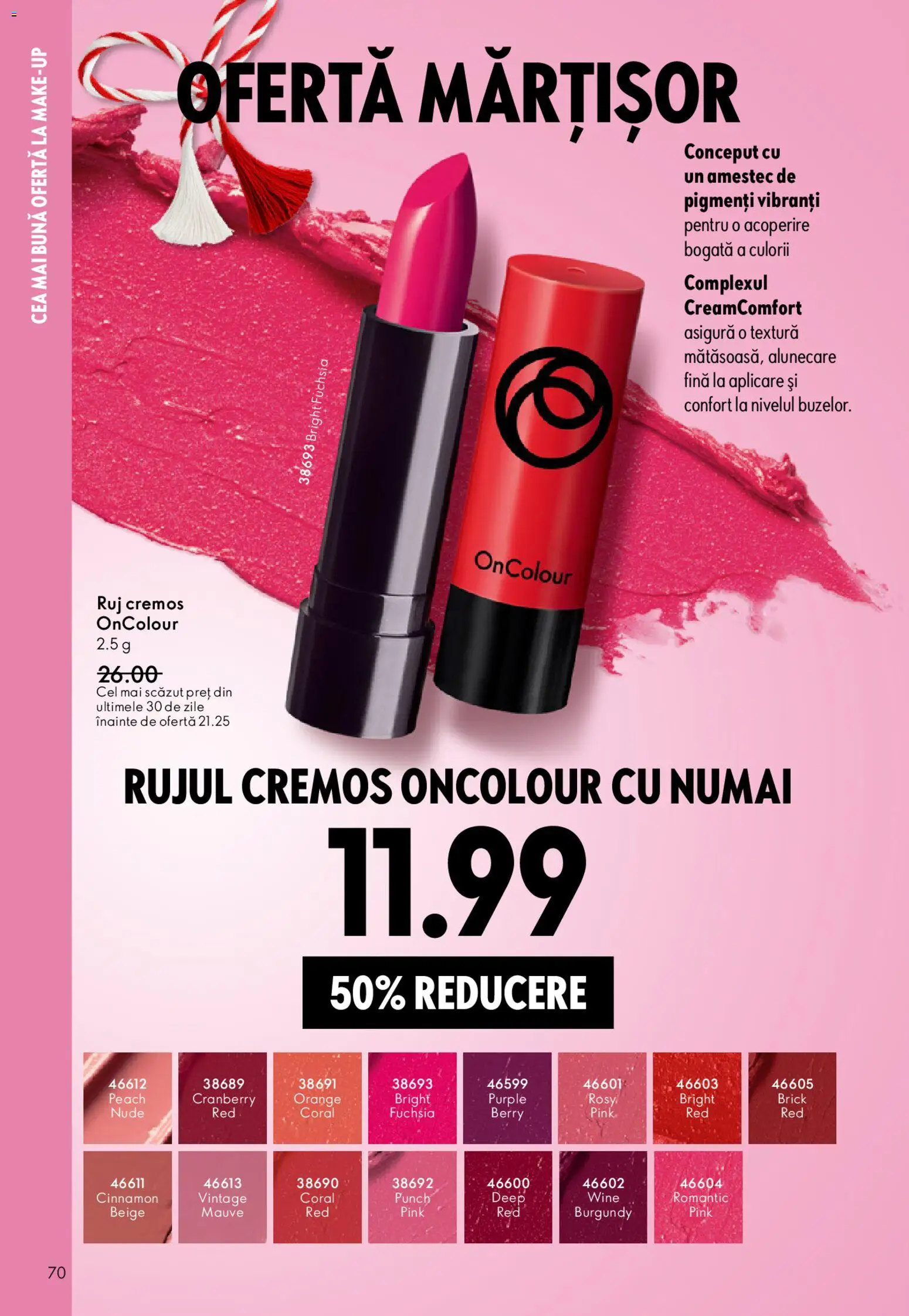 Noul catalog Oriflame – valabil de la 11.02.2026 | Pagină: 70 | Produse: Ruj