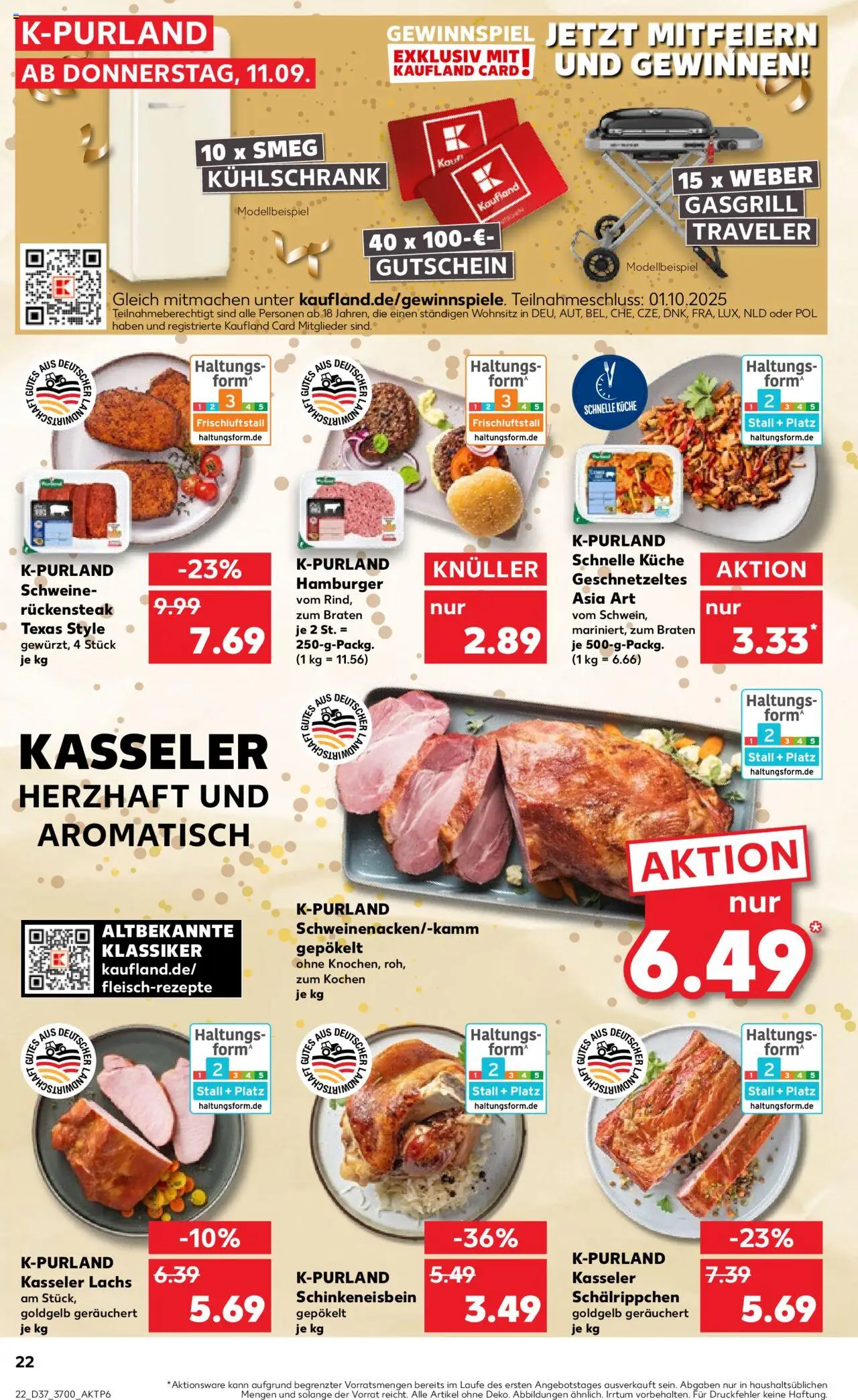 Kaufland prospekt Rostock	 – gültig ab 11.09.2025 | Seite: 22 | Produkte: Küche, Spare ribs, Burger, Steak