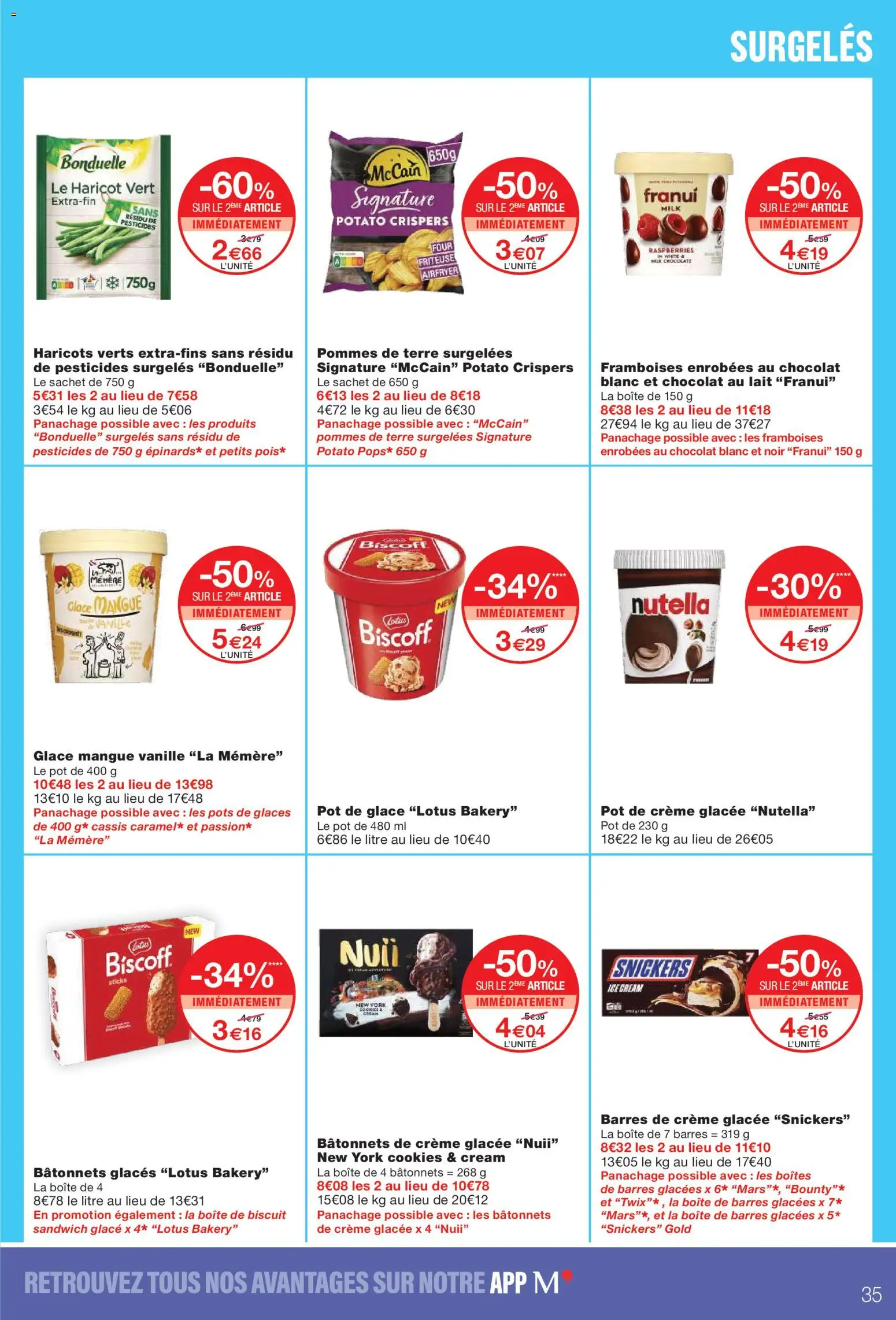 {H1} | Page: 35 | Produits: Cassis, Mangue, Sandwich, Crème