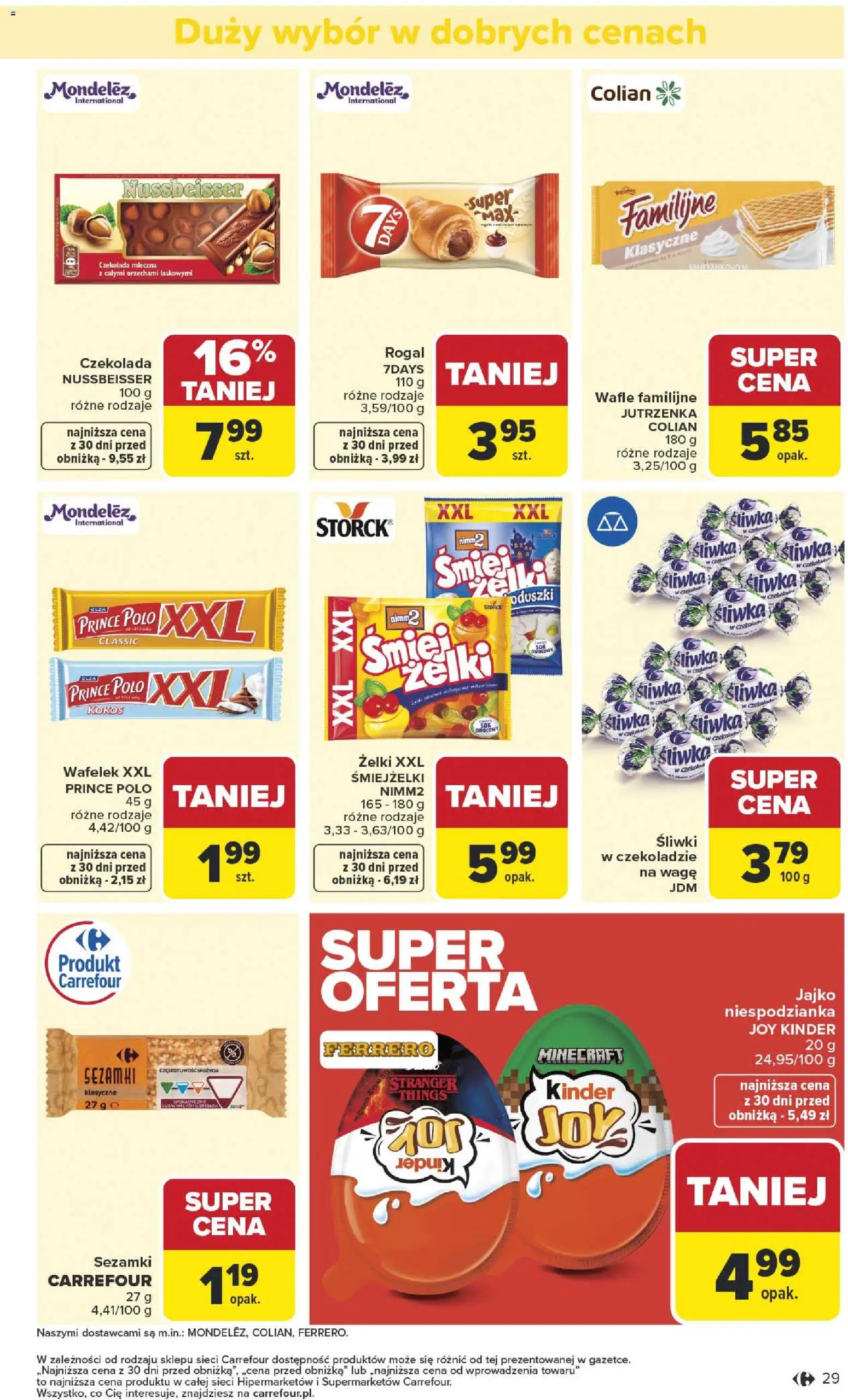 Carrefour Gazetka od 12.01.2026 | Strona: 31 | Produkty: Wafle, Śliwki, Żelki, Czekolada