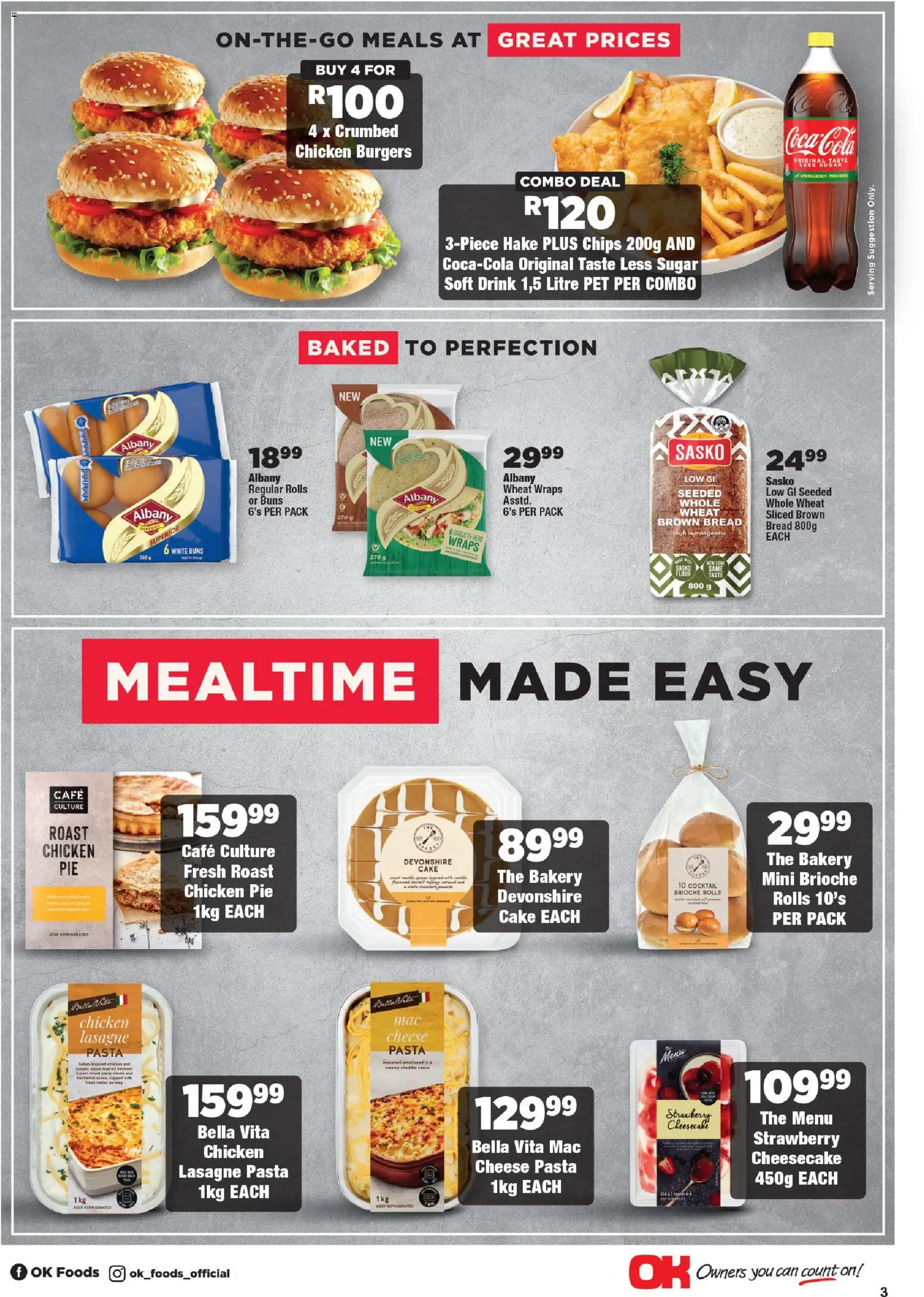 New OK Foods catalogue – valid from 24.10.2025 | Page: 3 | Products: Buns, Bread, Burgers, Garlic