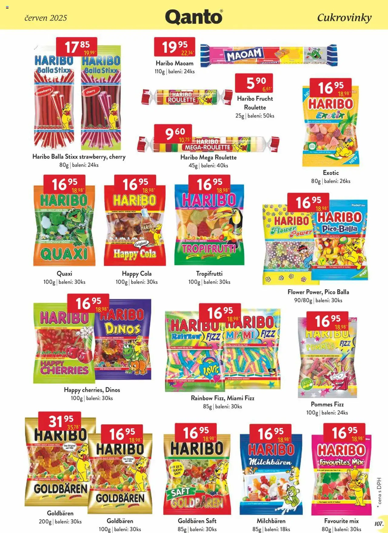 Astur & Qanto leták - Velkoobchod 06/2025 od 01.06.2025 | Strana: 107 | Produkty: Haribo, Kinder, Cola