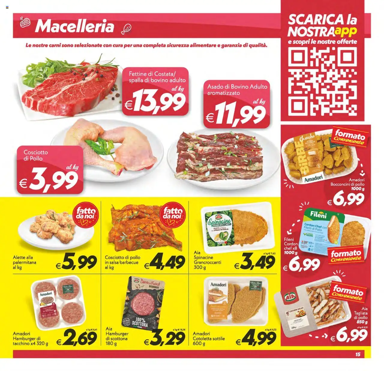 Volantino SuperConveniente del 22.08.2025 | Pagina: 15 | Prodotti: Pollo, Tacchino, Spinaci, Salsa barbecue