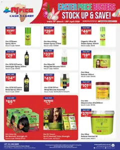 Africa Cash & Carry specials catalogue – valid from 19.03.2026 | Page: 38 | Products: Oil, Stock, Mayonnaise, Relaxer
