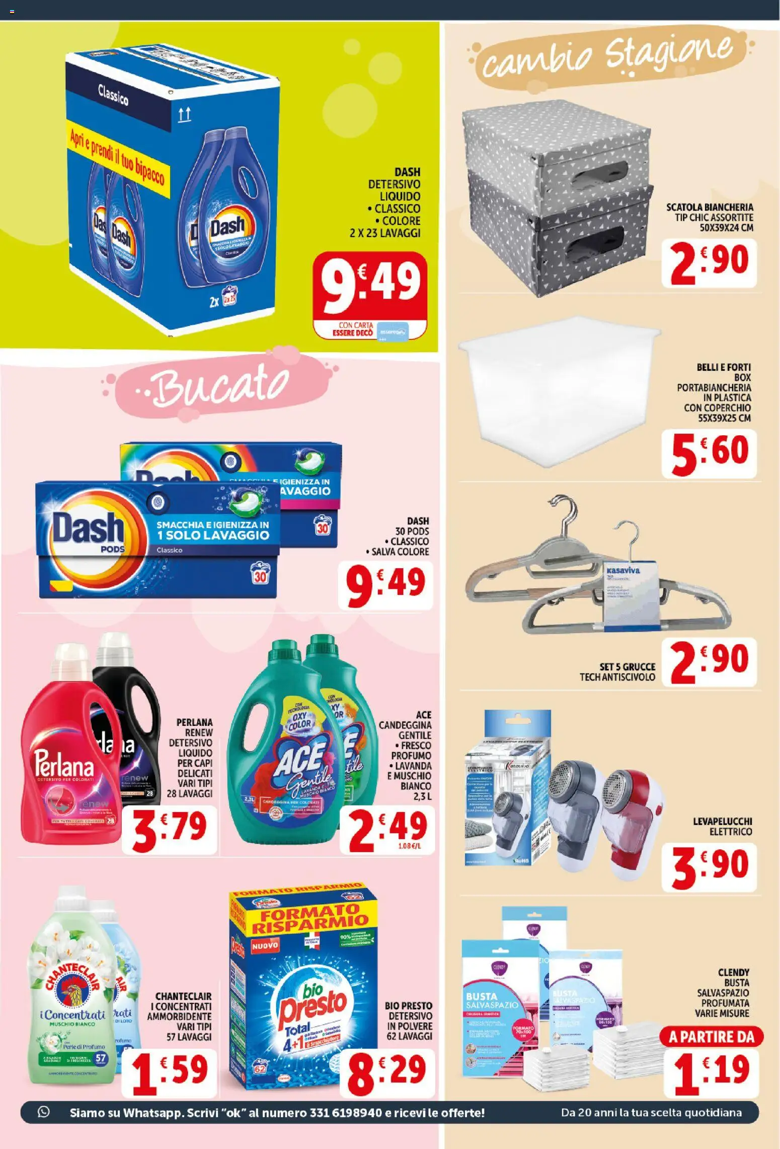 Volantino Decò del 21.04.2026 | Pagina: 19 | Prodotti: Ammorbidente, Smacchiatore, Profumo, Grucce