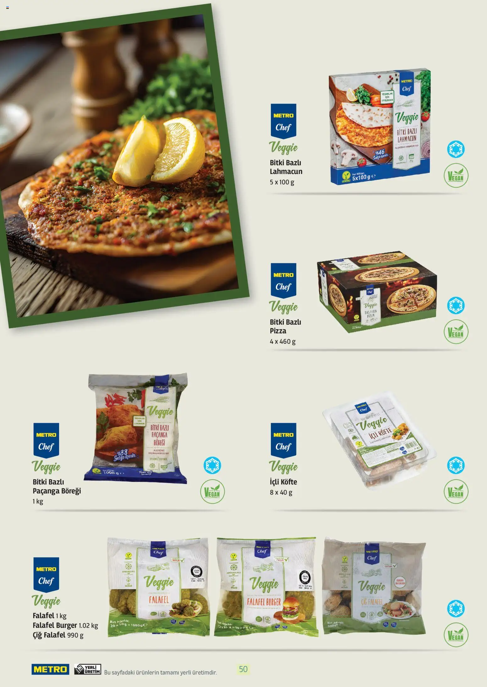 Metro - Bitki Bazlı ve Vegan 2025 - 21.10.2025 tarihinden itibaren geçerlidir | Sayfa: 50 | Ürünler: Pizza, Sebze, Fırın