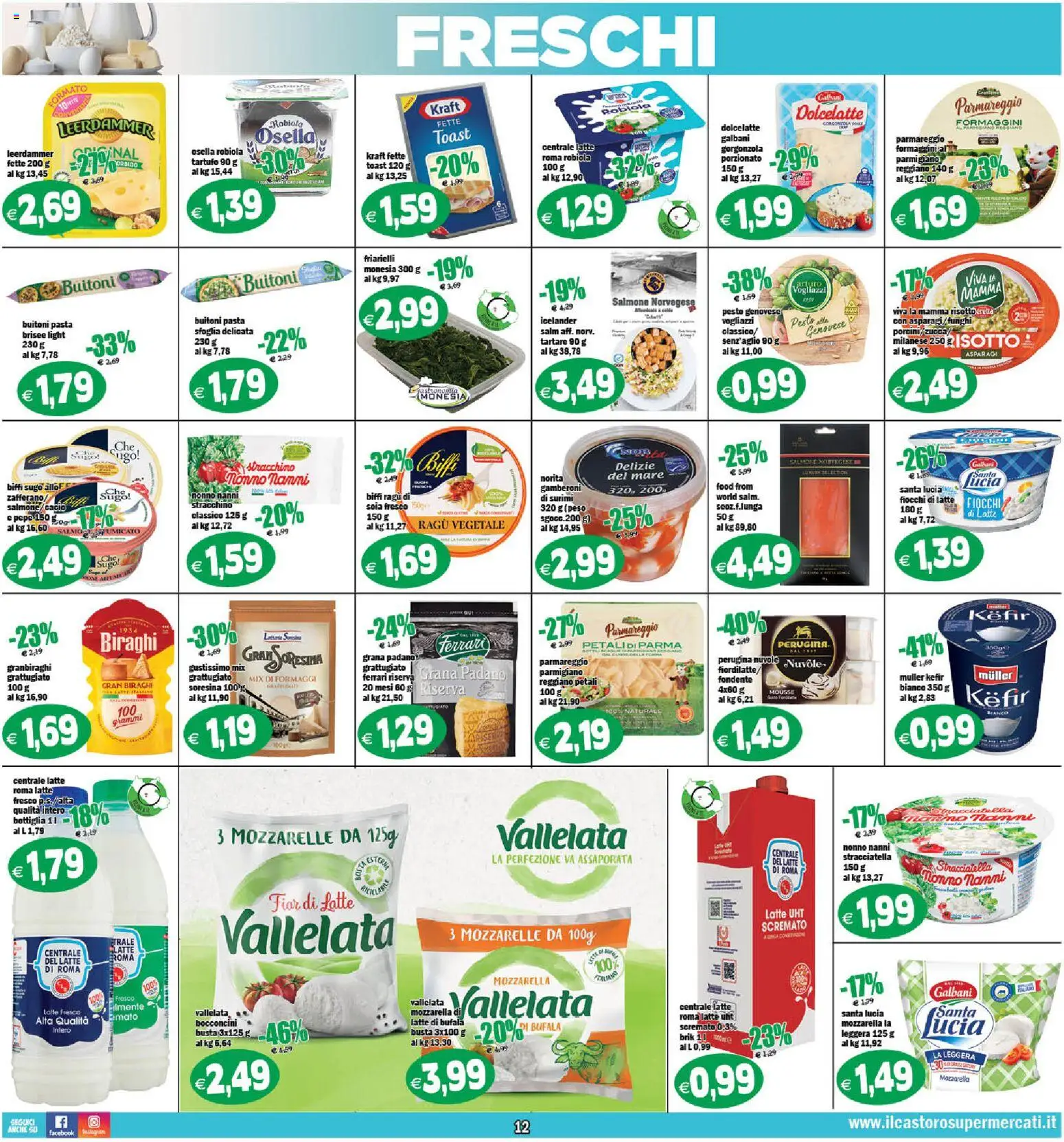 Volantino Il Castoro del 17.04.2026 | Pagina: 12 | Prodotti: Tartufo, Fiocchi di latte, Fiocchi, Pasta