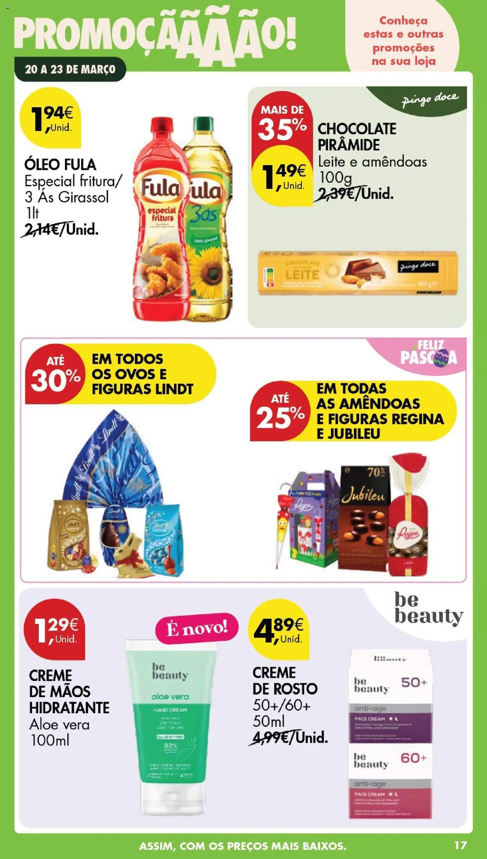 Pingo Doce Poupe este Fim de Semana │ válido de 20.03.2026 | Página: 17 | Produtos: Amêndoas, Ovos, Óleo, Chocolate