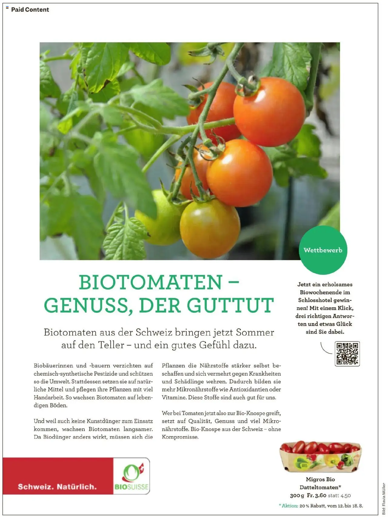Migros - Magazin ab 12.08.2025 | Seite: 38 | Produkte: Bilden, Tomaten