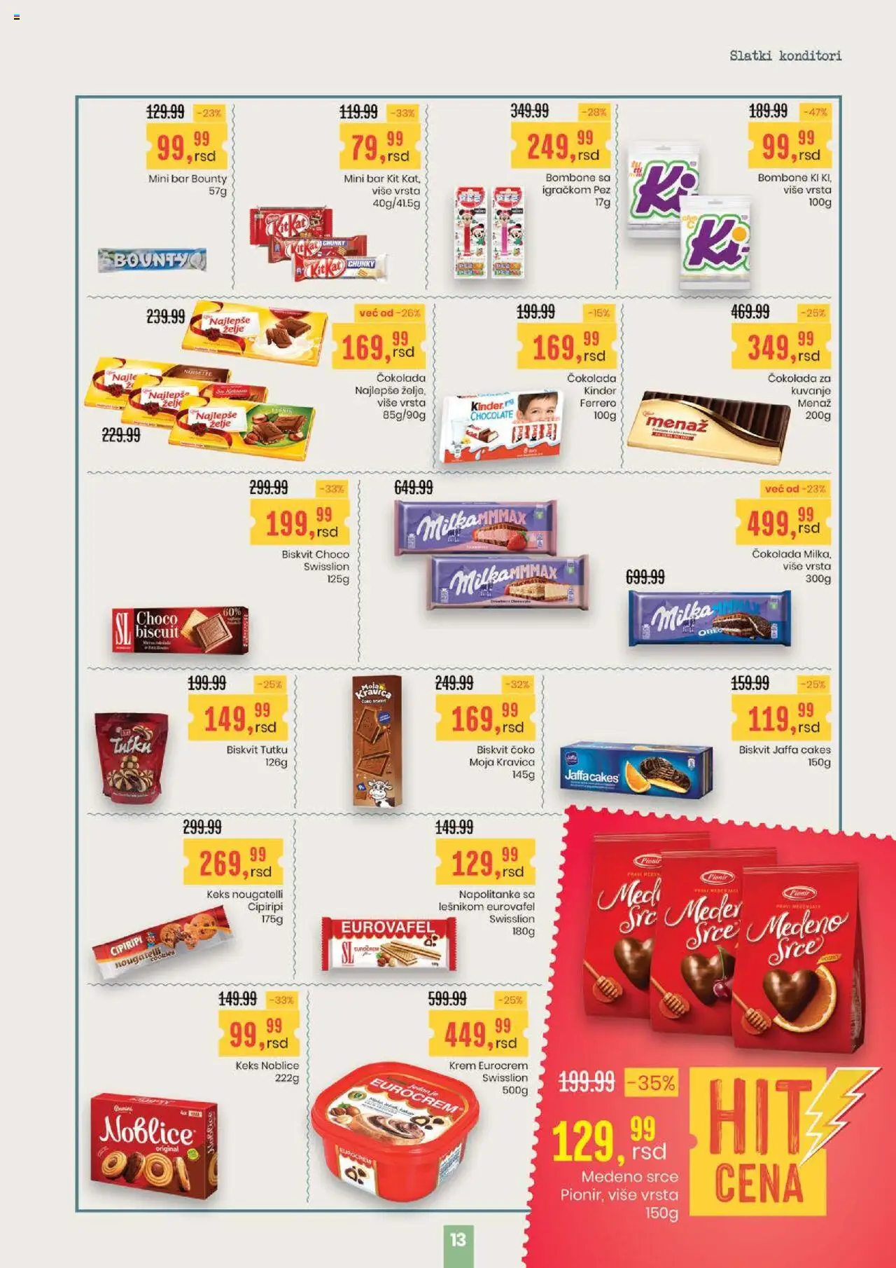 Aroma Market katalog - važi od 21.08.2025 | Strana: 13 | Proizvode: Bombone, Oreo, Čokolada, Napolitanke