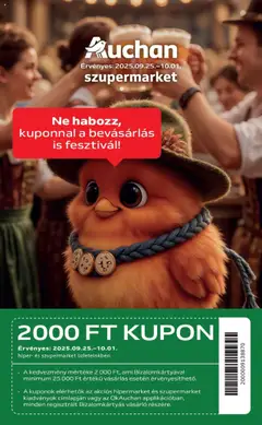 Auchan - Akciós újság Szupermarket - amely érvényes a következő dátumtól: 25.09.2025