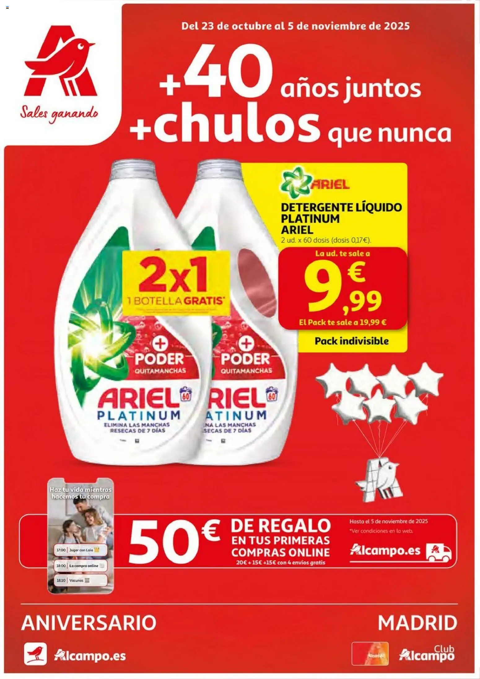 Alcampo - HG Pio XII Unificado  │ válido desde el 23.10.2025 | Página: 1 | Productos: Quitamanchas, Detergente, Té, Detergente líquido