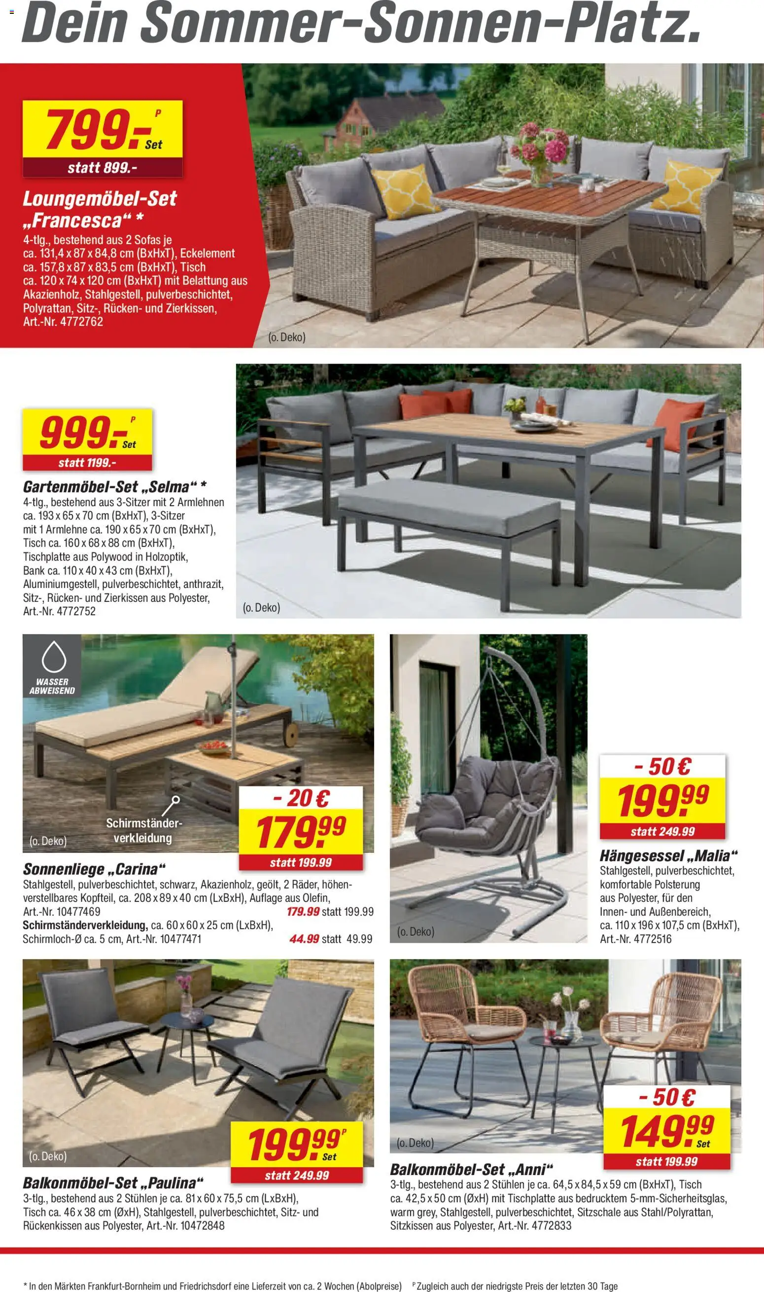 Toom Baumarkt Prospekt 	 – gültig ab 21.03.2026 | Seite: 10 | Produkte: Tisch, Schirmständer, Wasser