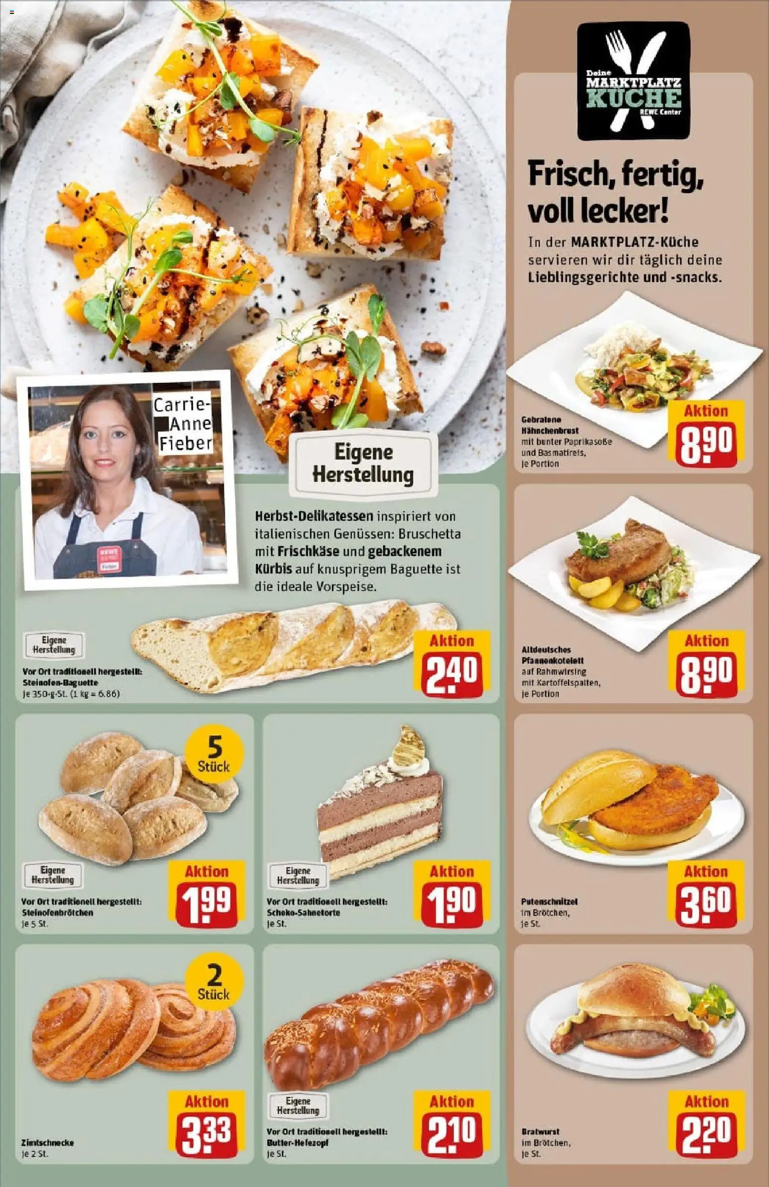 Rewe prospekt Darmstadt	 – gültig ab 26.10.2025 | Seite: 15 | Produkte: Baguette, Putenschnitzel, Kürbis, Hahnchenbrust