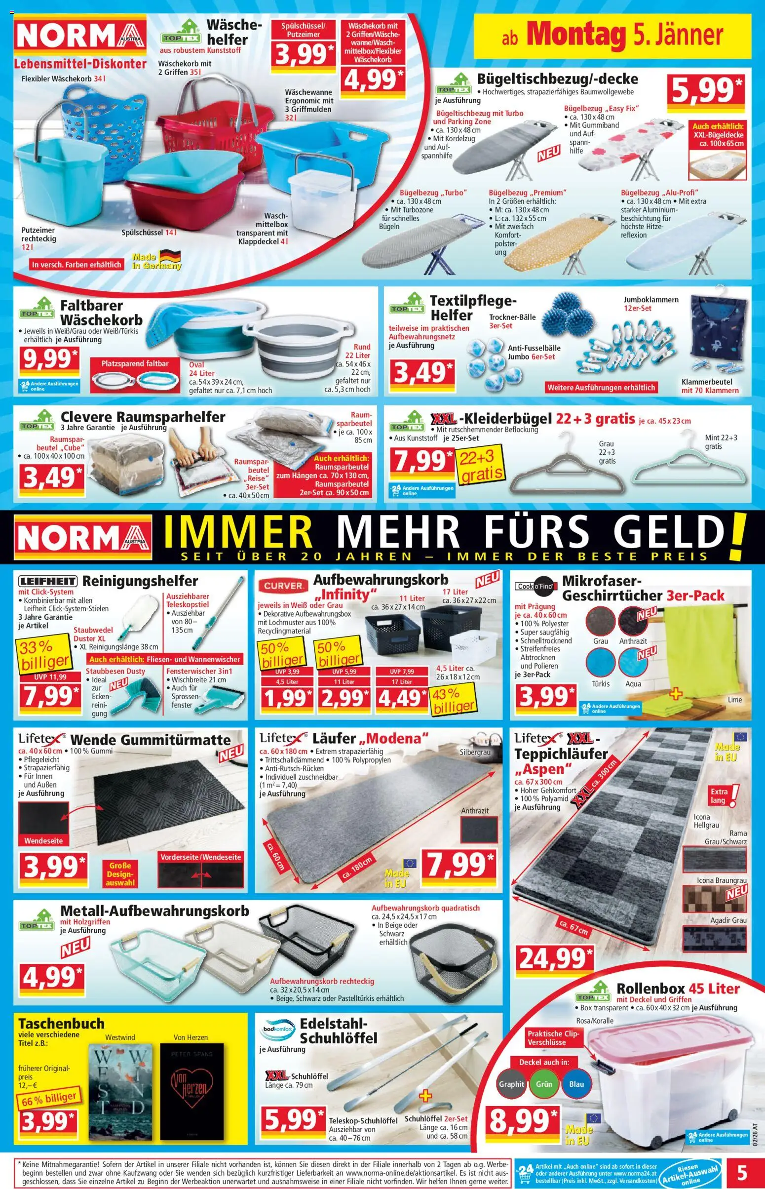 Norma Flugblatt gültig ab 05.01.2025 | Seite: 5 | Produkte: Box, Kleiderbügel