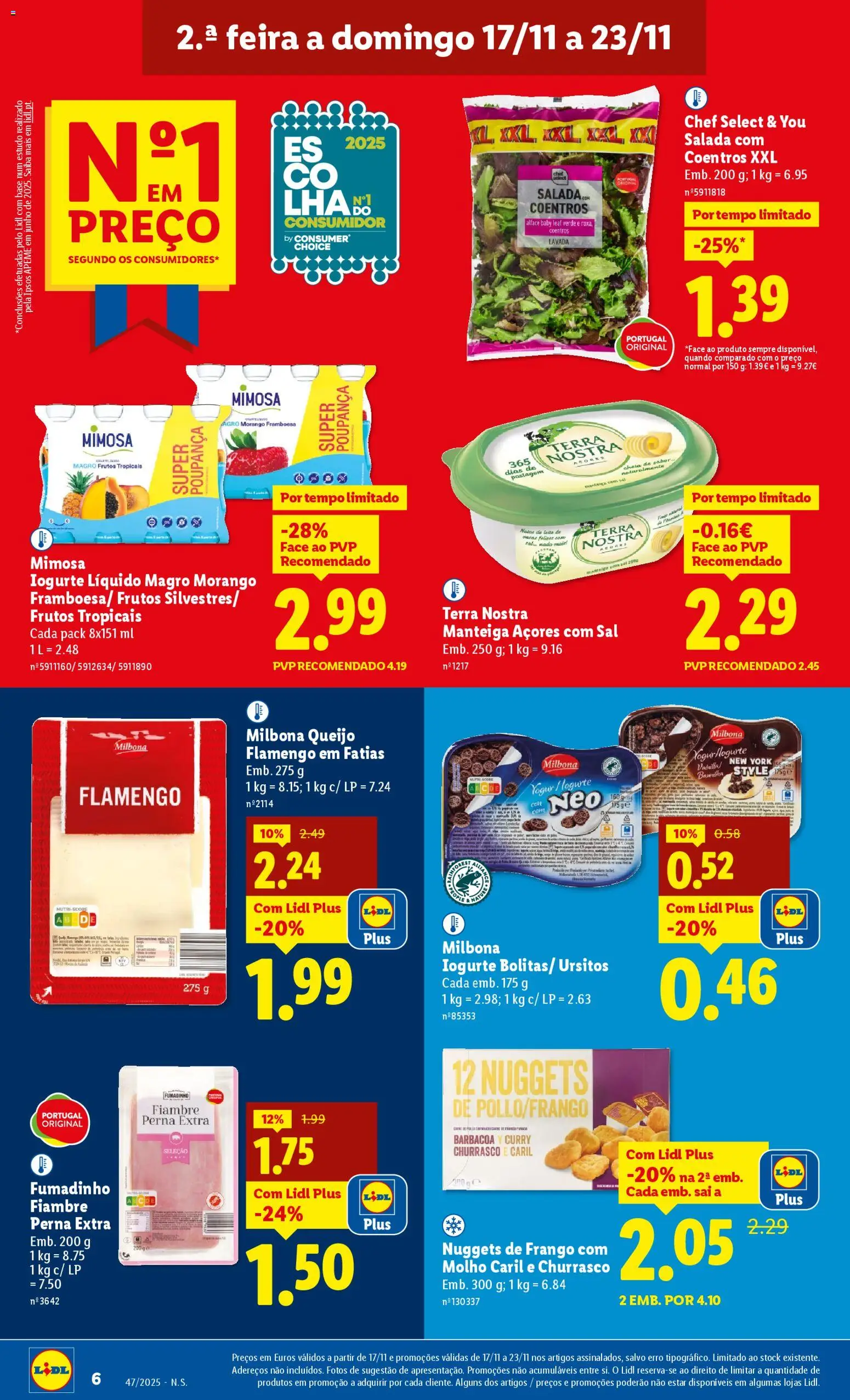 Lidl folheto │ válido de 17.11.2025 | Página: 6 | Produtos: Base, Sal, Iogurte liquido, Alface