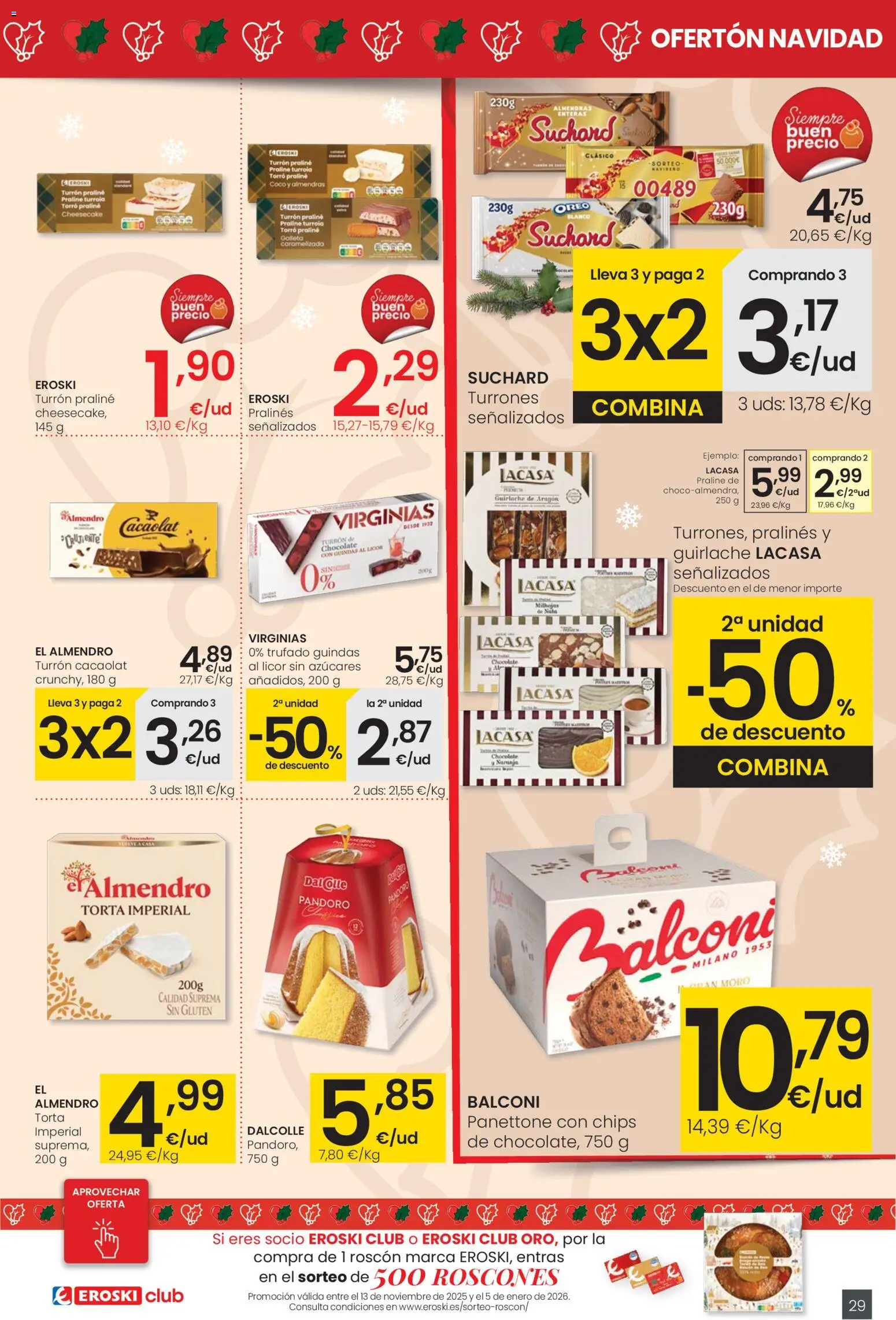 Eroski - Center │ válido desde el 18.12.2025 | Página: 29 | Productos: Licor, Chocolate, Τυρόπιτα