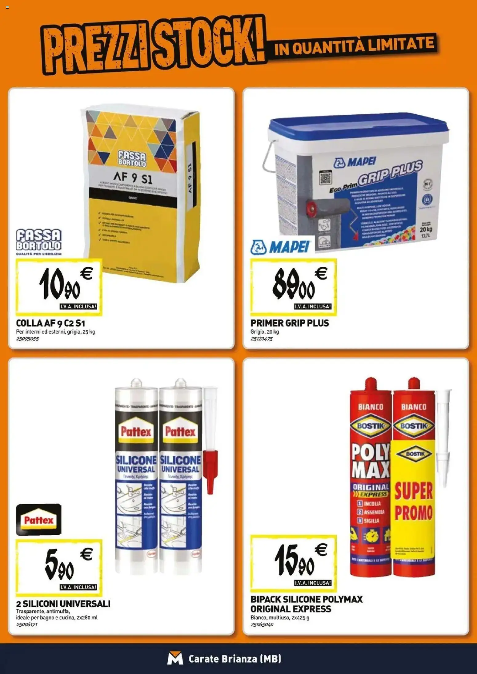 Volantino TECNOMAT del 26.03.2026 | Pagina: 11 | Prodotti: Colla, Silicone, Bagno