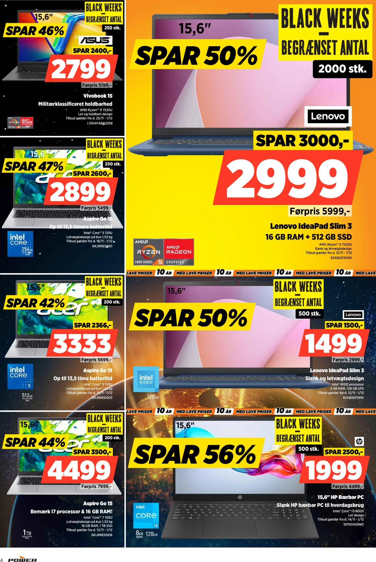 Power tilbudsavis – gyldig fra 28.11.2025 | Side: 4 | Produkter: Processor, RAM, PC, SSD
