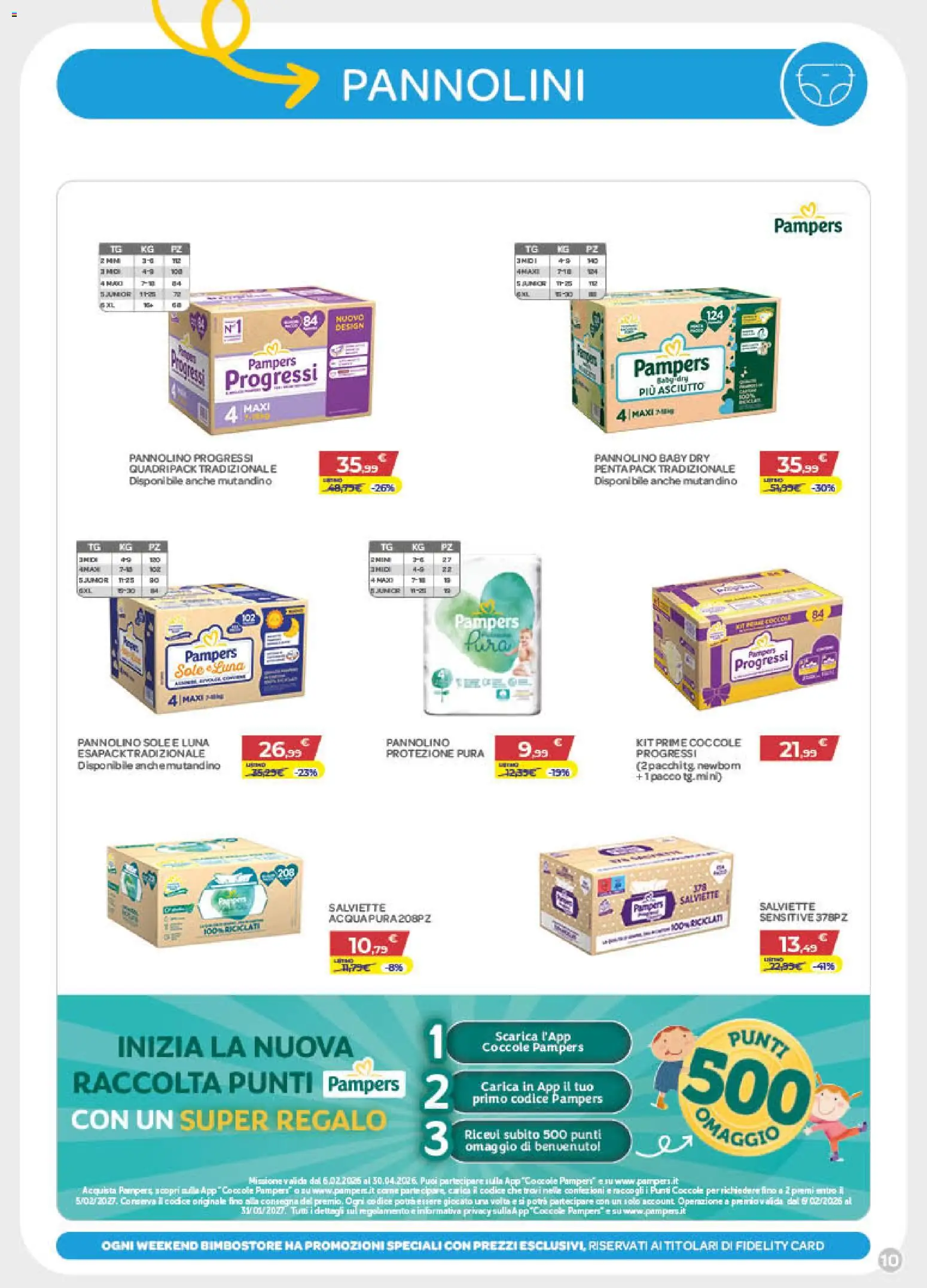Volantino Bimbo store del 05.03.2026 | Pagina: 10 | Prodotti: Pannolini, Pampers