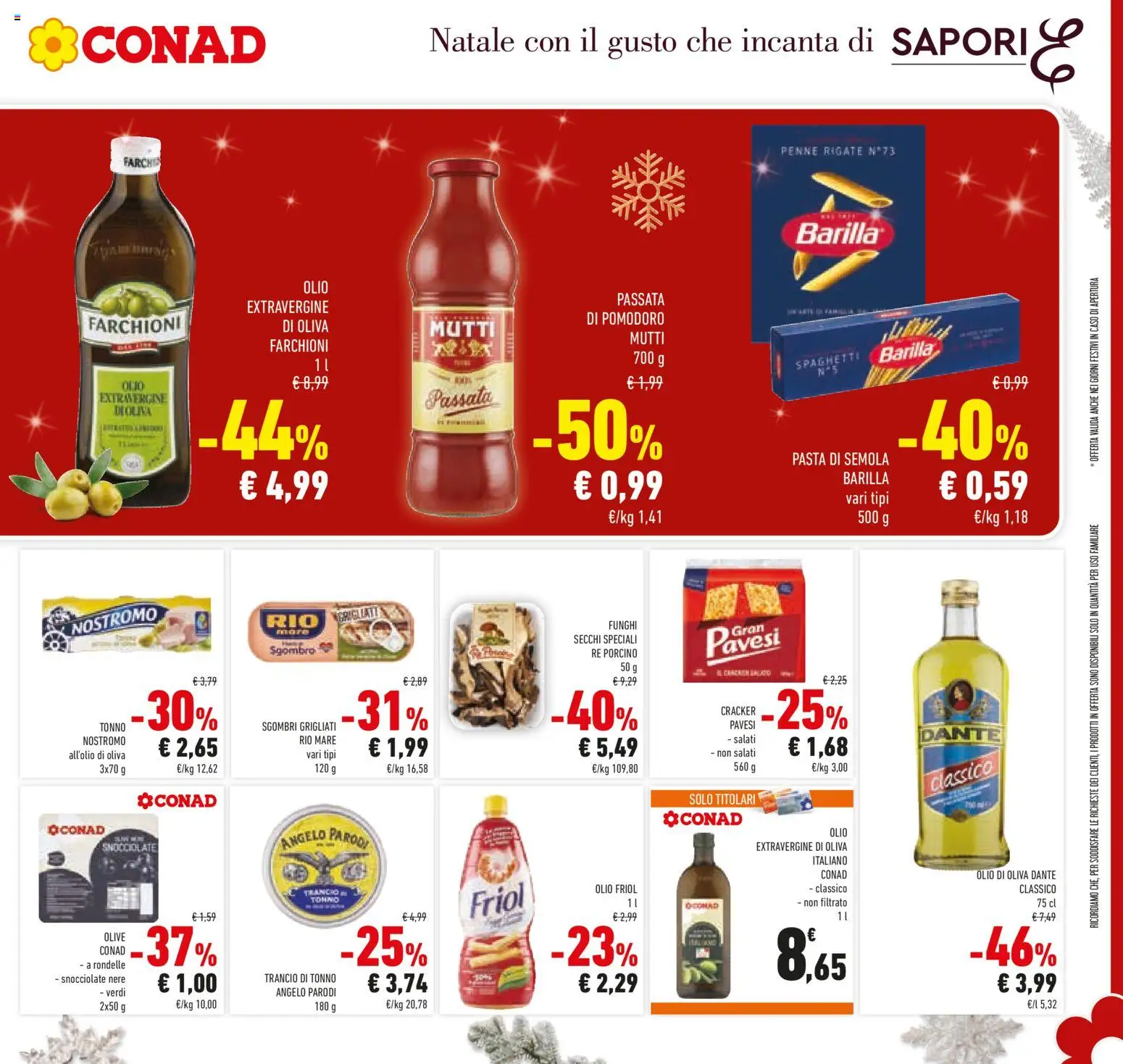 Volantino Conad del 15.12.2025 | Pagina: 35 | Prodotti: Olive, Funghi, Tonno, Penne
