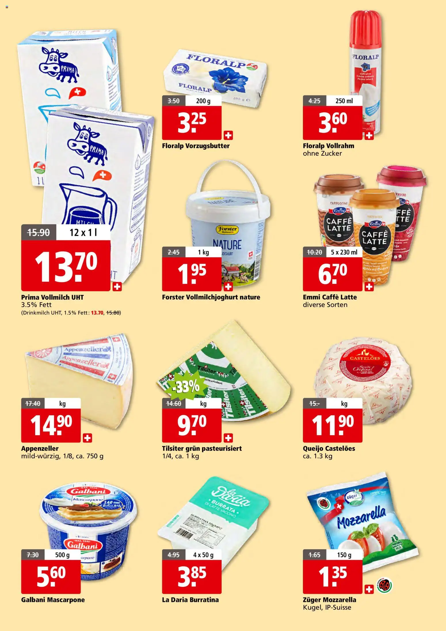 Aligro actionen 2000 Schlieren, Gossau SG, Frauenfeld, Rapperswil-Jona, Sargans, Bern, Brüttisellen, Pratteln, Emmen, Spreitenbach – gültig ab 23.03.2026 | Seite: 8 | Produkte: Mascarpone, Fennikel, Joghurt, Zucker