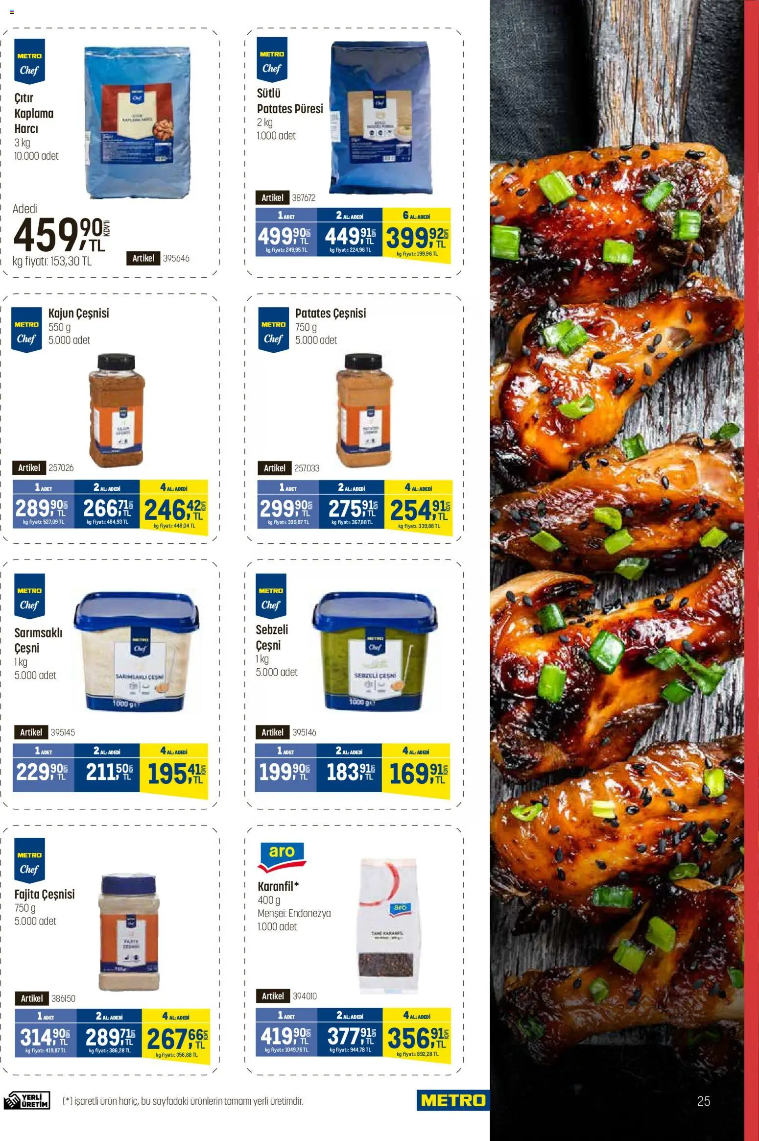 Metro - Fast Food Kataloğu - 15.04.2026 tarihinden itibaren geçerlidir | Sayfa: 25 | Ürünler: Patates