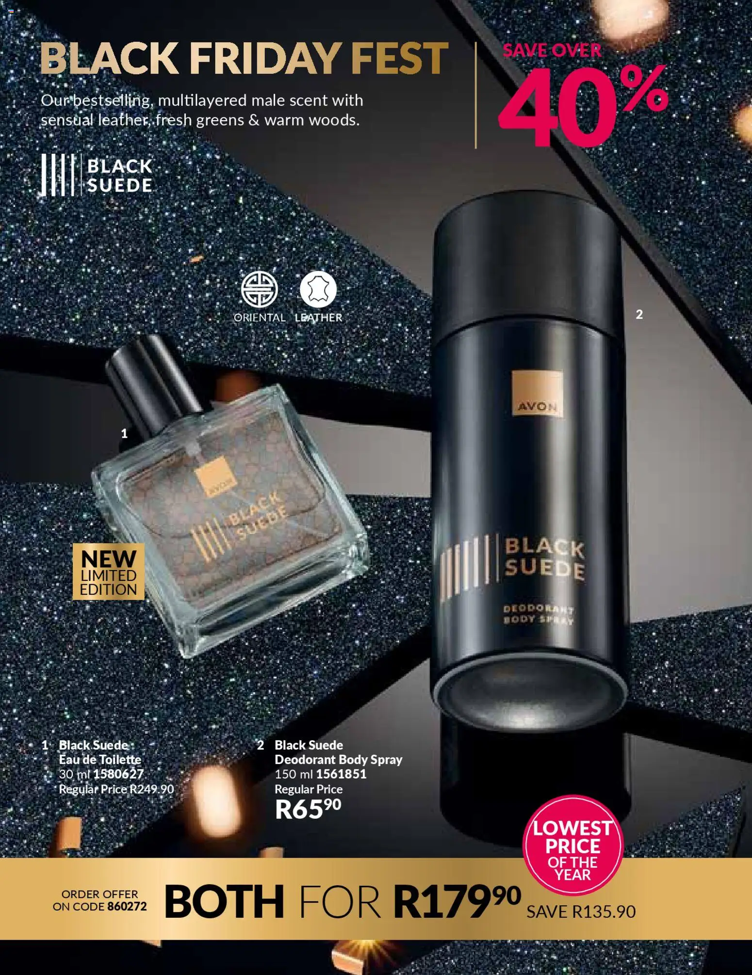 New Avon catalogue – valid from 17.11.2025 | Page: 2 | Products: Body spray, Eau de toilette, Deodorant