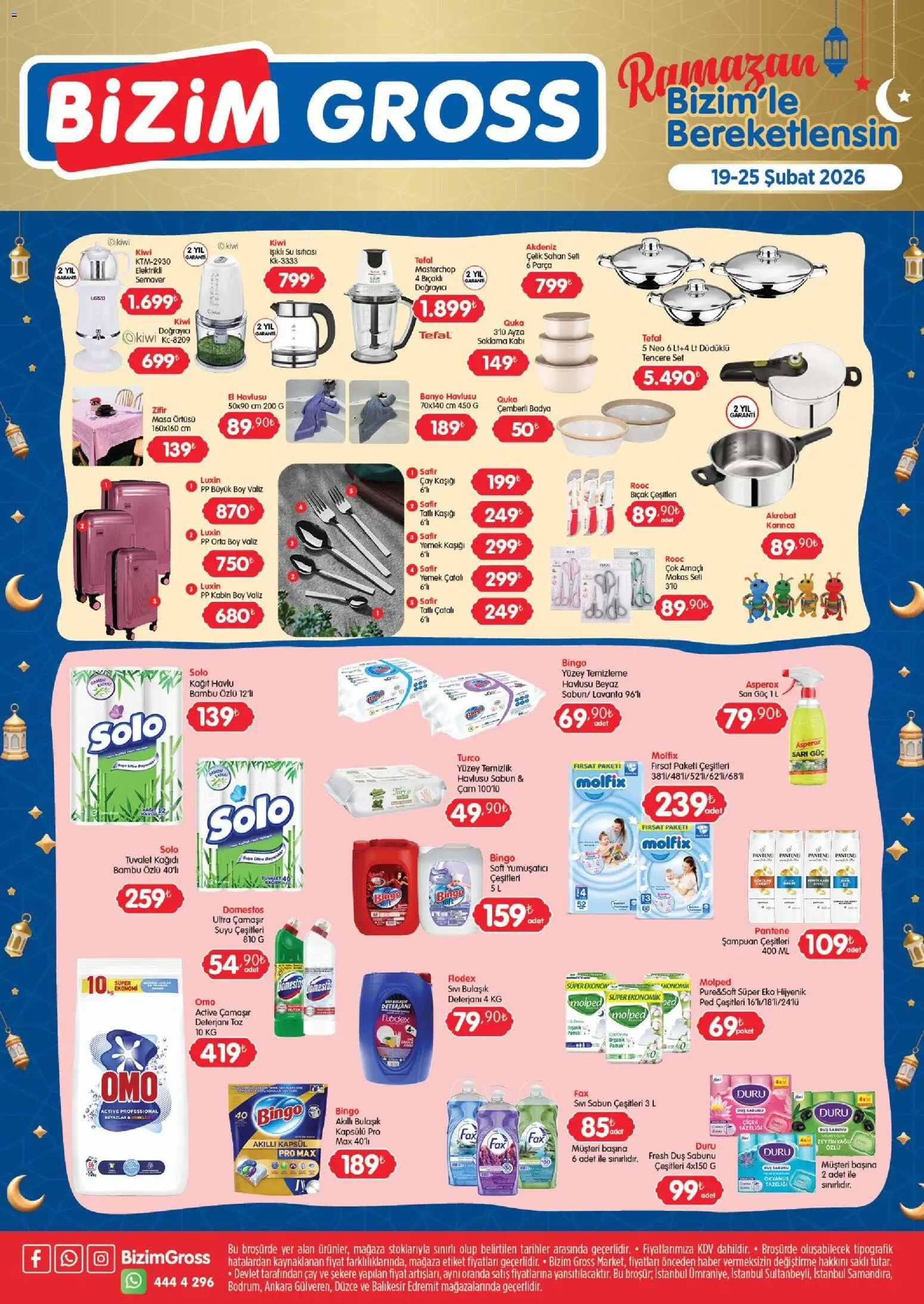 Bizim Toptan - Bizim Gross Fırsat Bülteni - 19.02.2026 tarihinden itibaren geçerlidir | Sayfa: 4 | Ürünler: Sabun, Yumuşatıcı, Çay, El havlusu