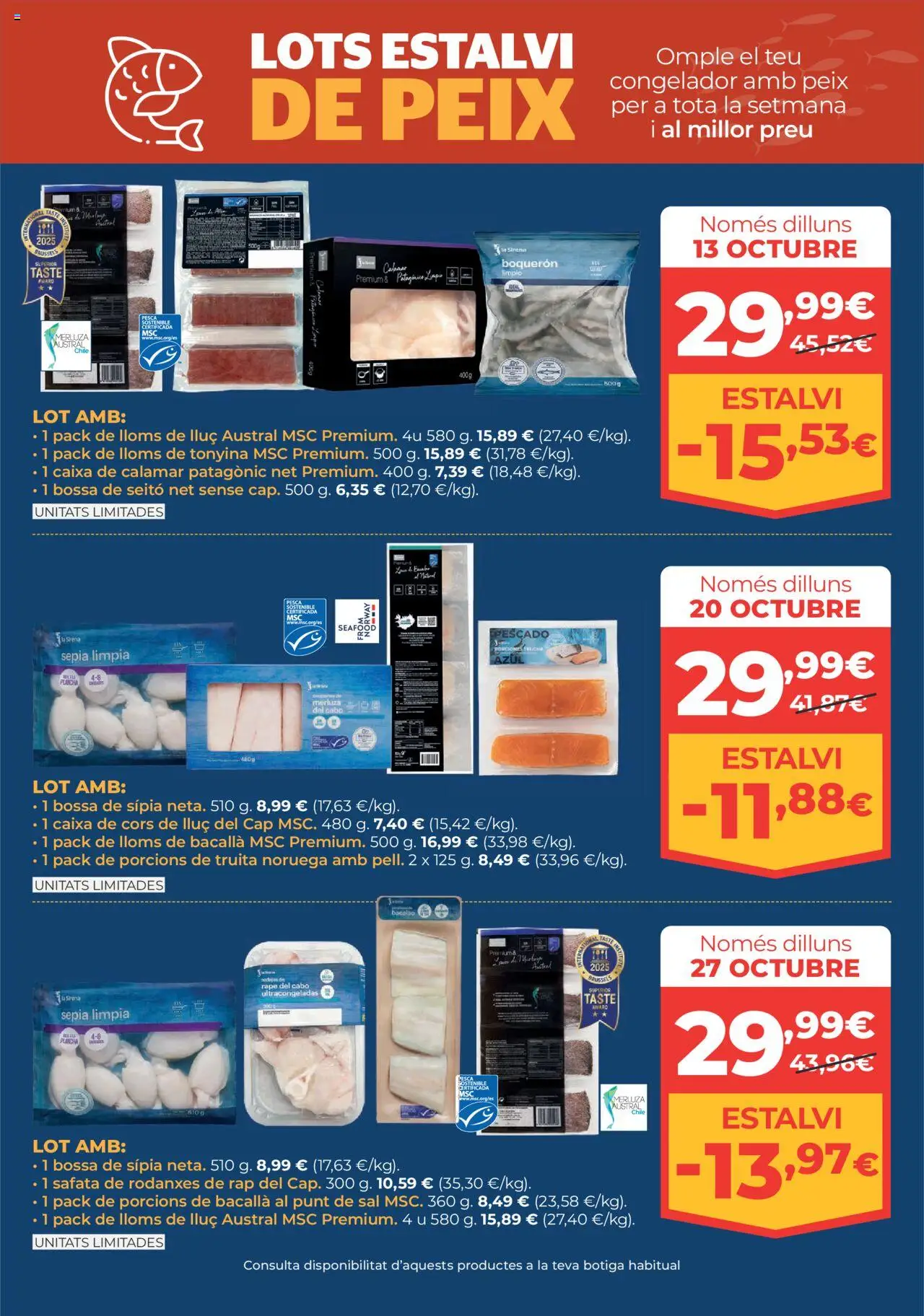 La Sirena - Andorra │ válido desde el 09.10.2025 | Página: 8 | Productos: Pescado, Congelador, Plancha