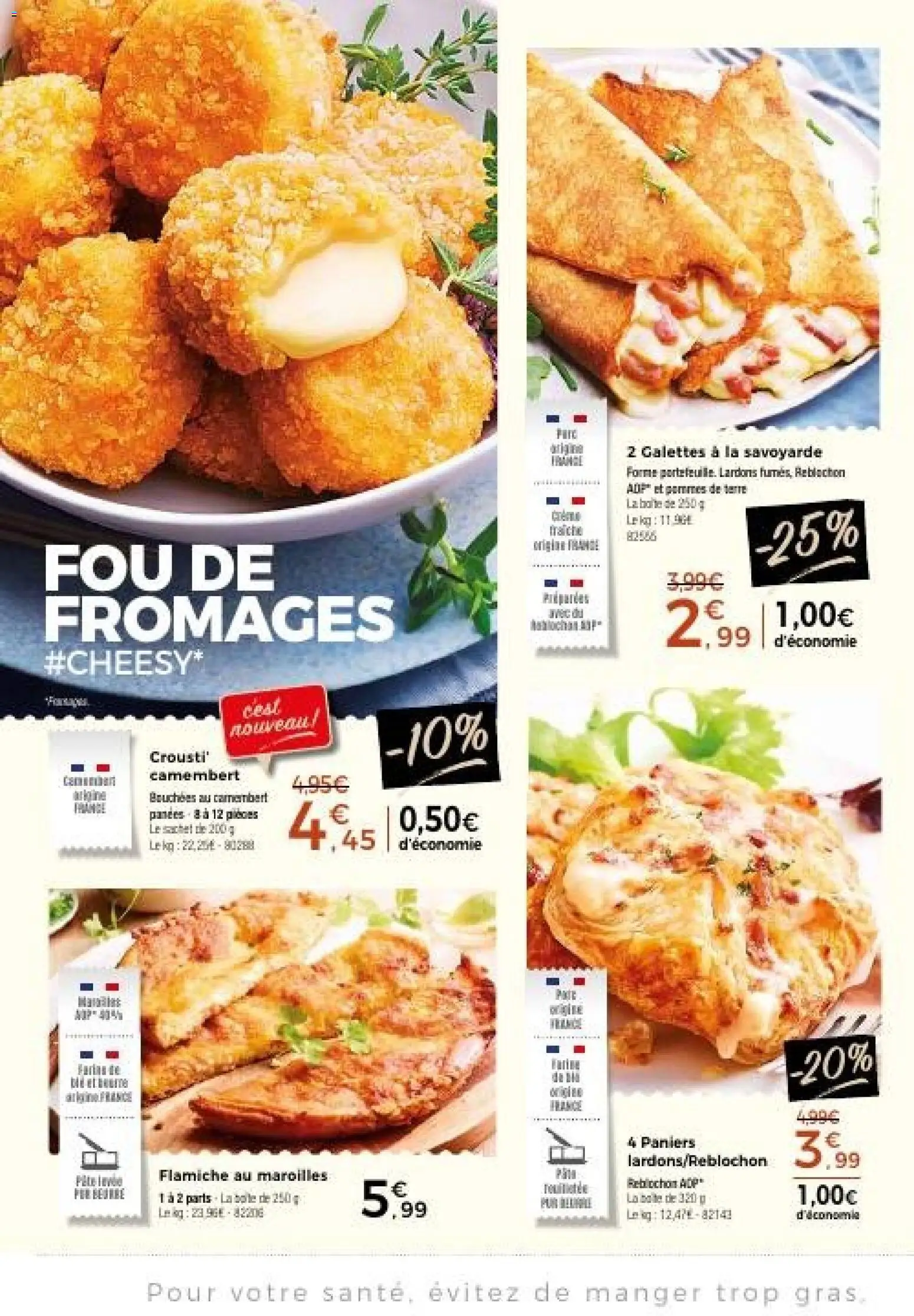 {H1} | Page: 4 | Produits: Reblochon, Lardons, Camembert
