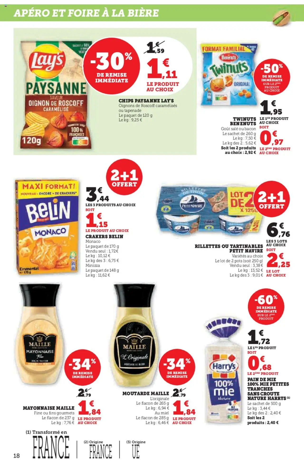  | Page: 18 | Produits: Crackers, Oignon, Bière, Oignons
