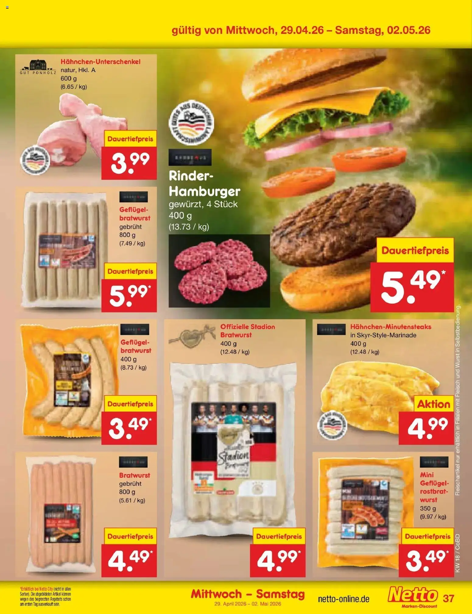 Netto Marken-Discount Prospekt Delitzsch	 – gültig ab 27.04.2026 | Seite: 55 | Produkte: Bratwurst, Wurst, Fleisch