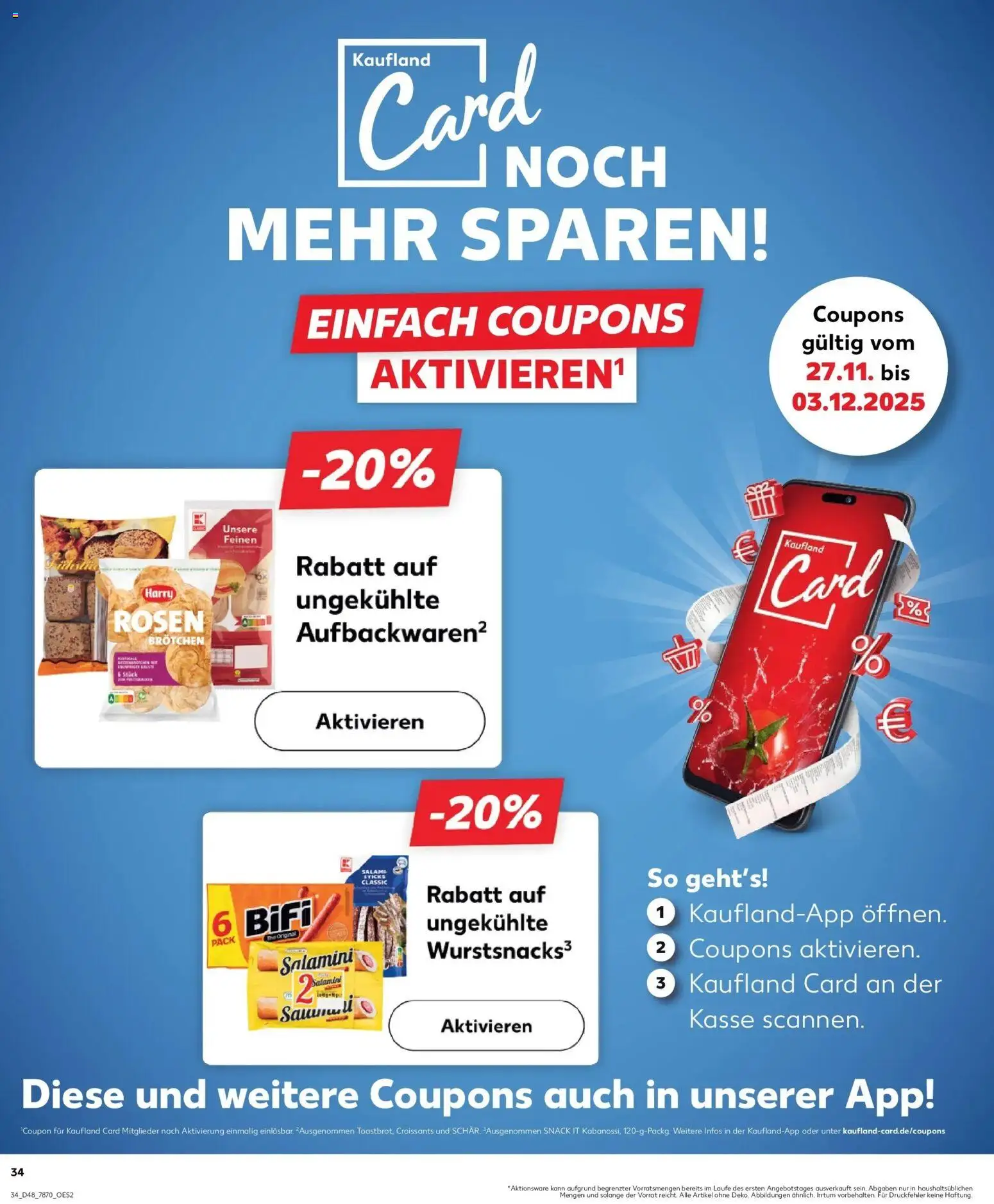 Kaufland prospekt Tübingen	 – gültig ab 30.11.2025 | Seite: 34 | Produkte: Bifi, Salami