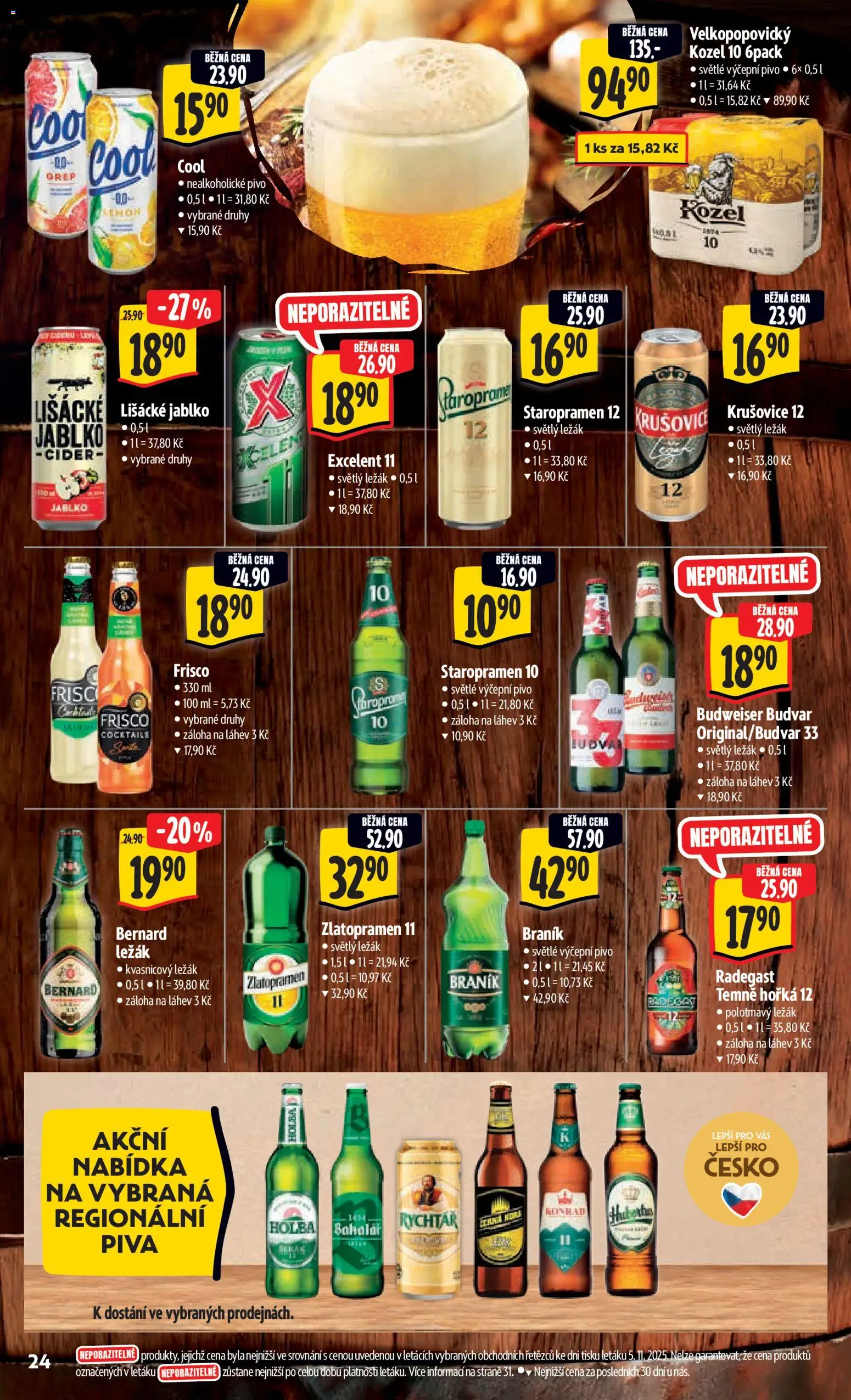 Albert Black Friday od 12.11.2025 | Strana: 33 | Produkty: Budvar, Excelent 11, Krušovice 12, Zlatopramen 11