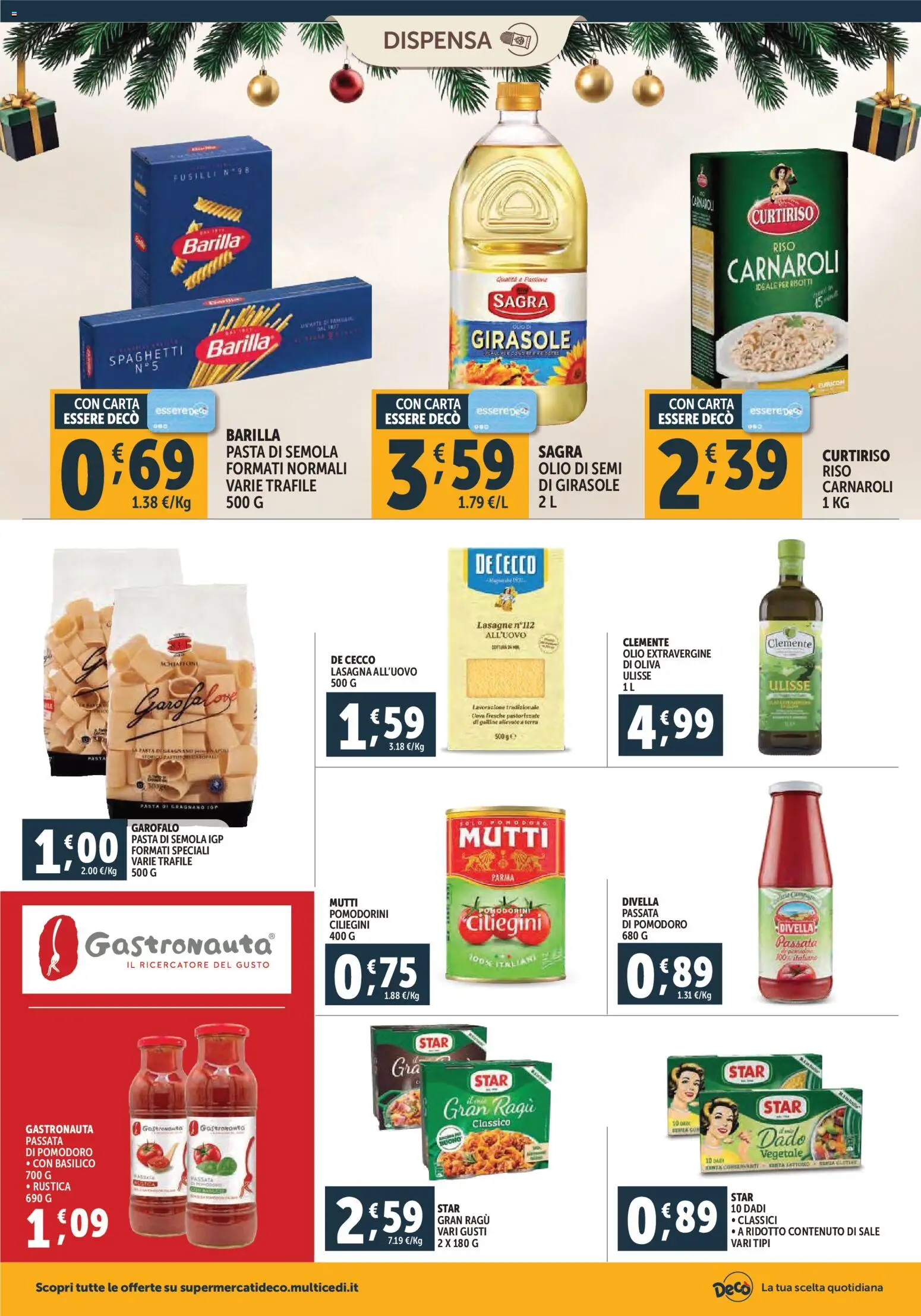 Volantino Decò del 02.12.2025 | Pagina: 16 | Prodotti: Uova, Ragú, Fusilli, Mutti