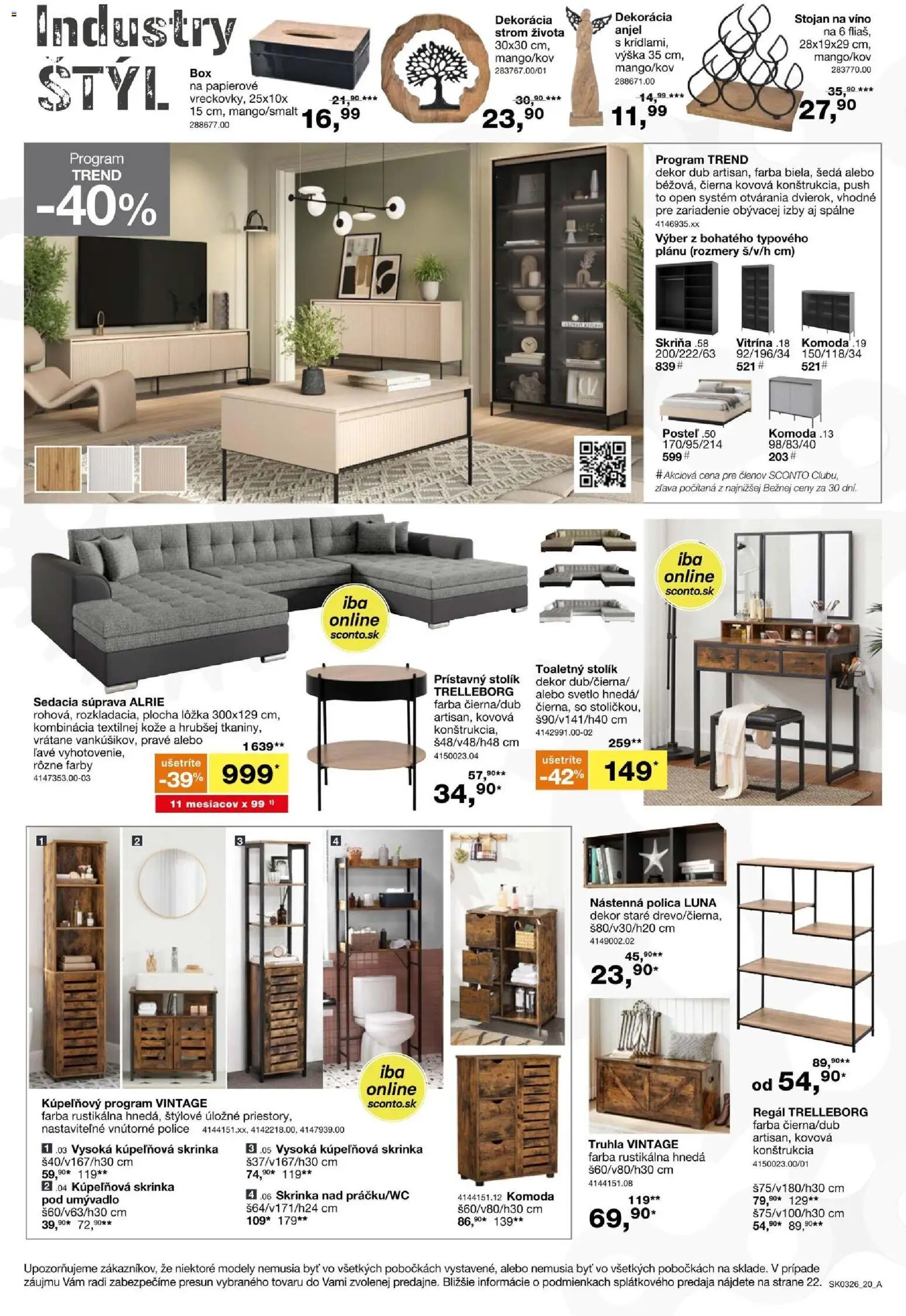 Nové Sconto nábytok akcie – leták je platný od 11.02.2026 | Strana: 20 | Produkty: Sedacia súprava, Posteľ, Regál, Skriňa