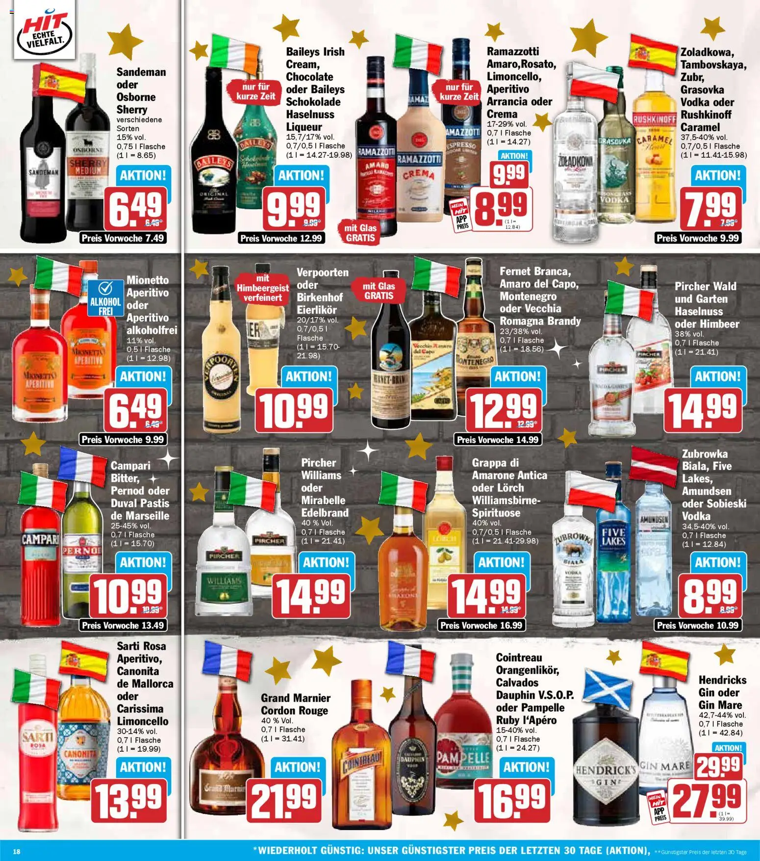 HIT Prospekt Bayern	 – gültig ab 15.12.2025 | Seite: 18 | Produkte: Schokolade, Rouge, Limoncello, Gin