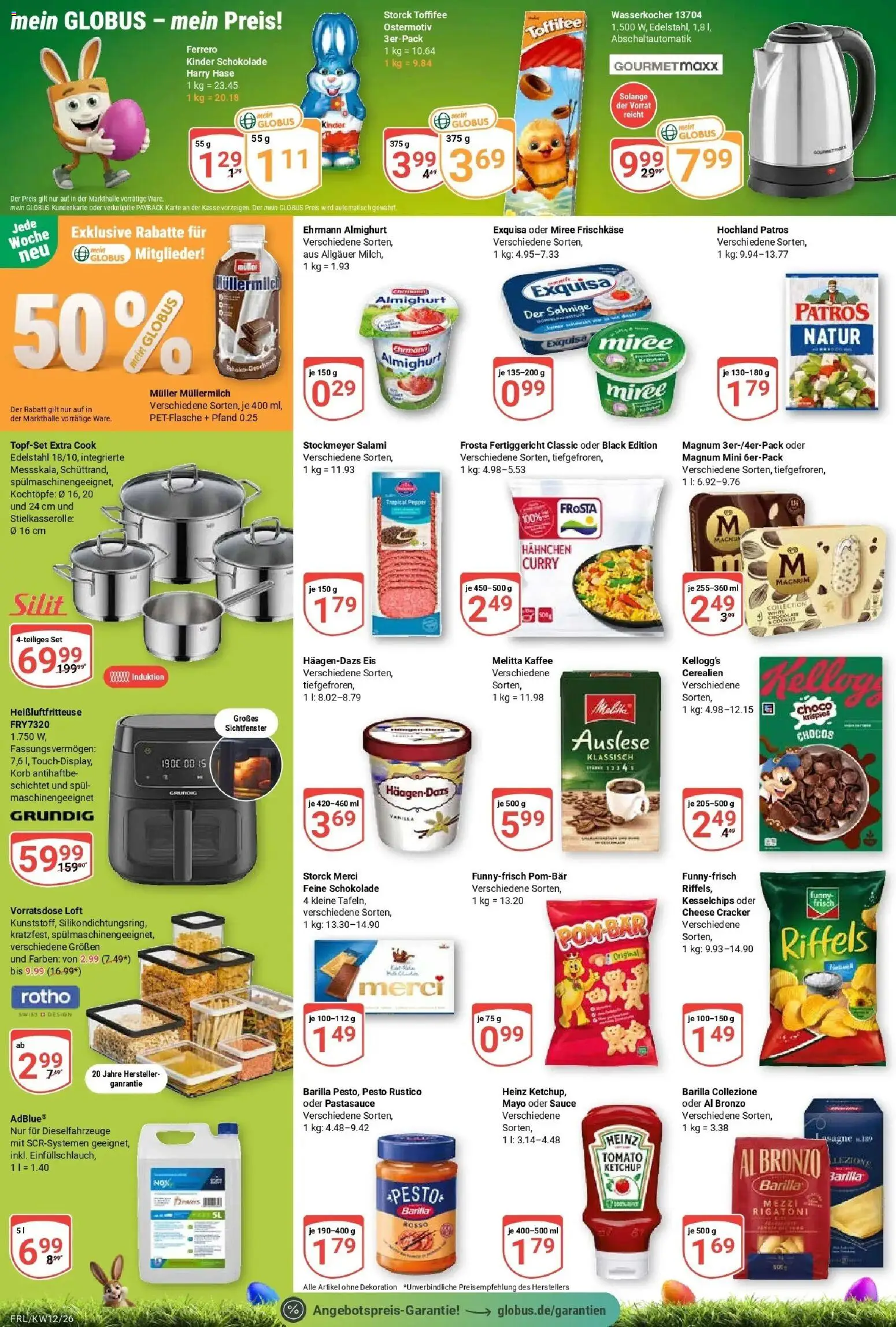 Globus prospekt Freilassing	 – gültig ab 15.03.2026 | Seite: 2 | Produkte: Hahnchen, Ehrmann almighurt, Kellogg's, Salami