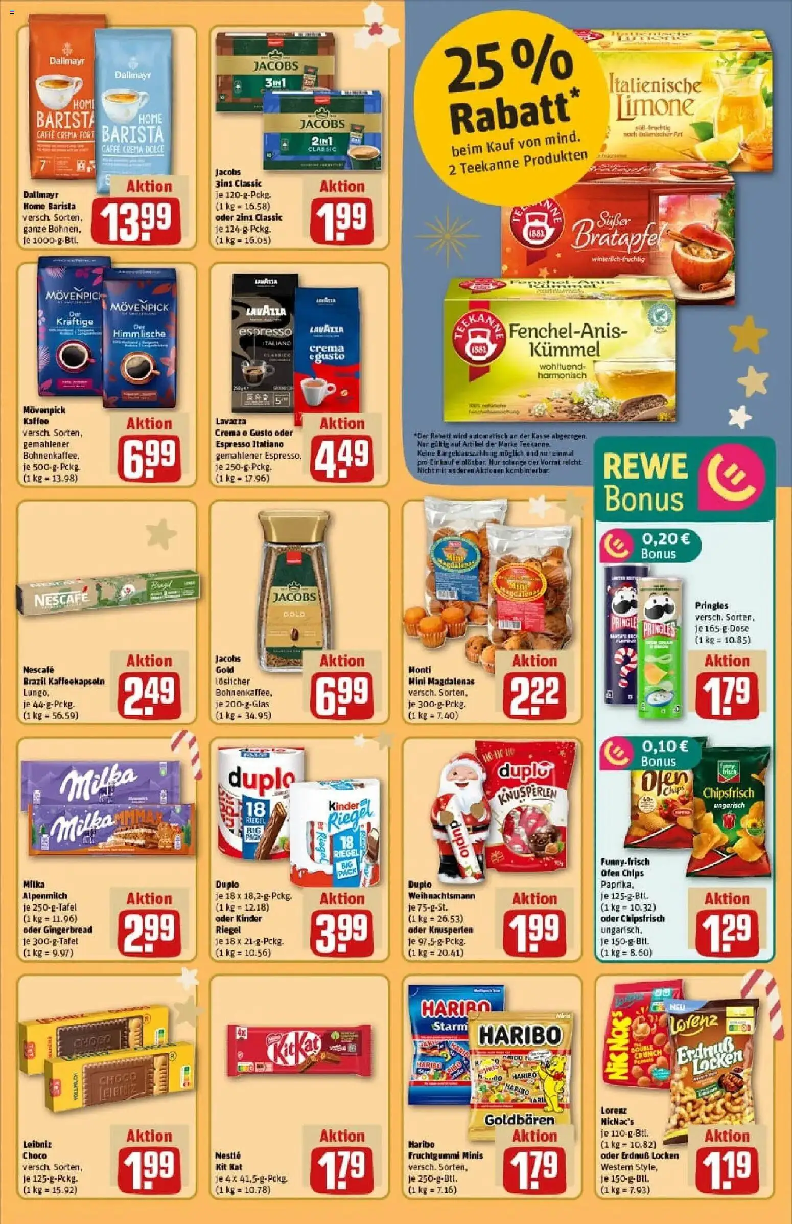 Rewe prospekt Köln / Rodenkirchen	 – gültig ab 23.11.2025 | Seite: 25 | Produkte: Haribo, Kinder riegel, Dallmayr, Nescafe gold