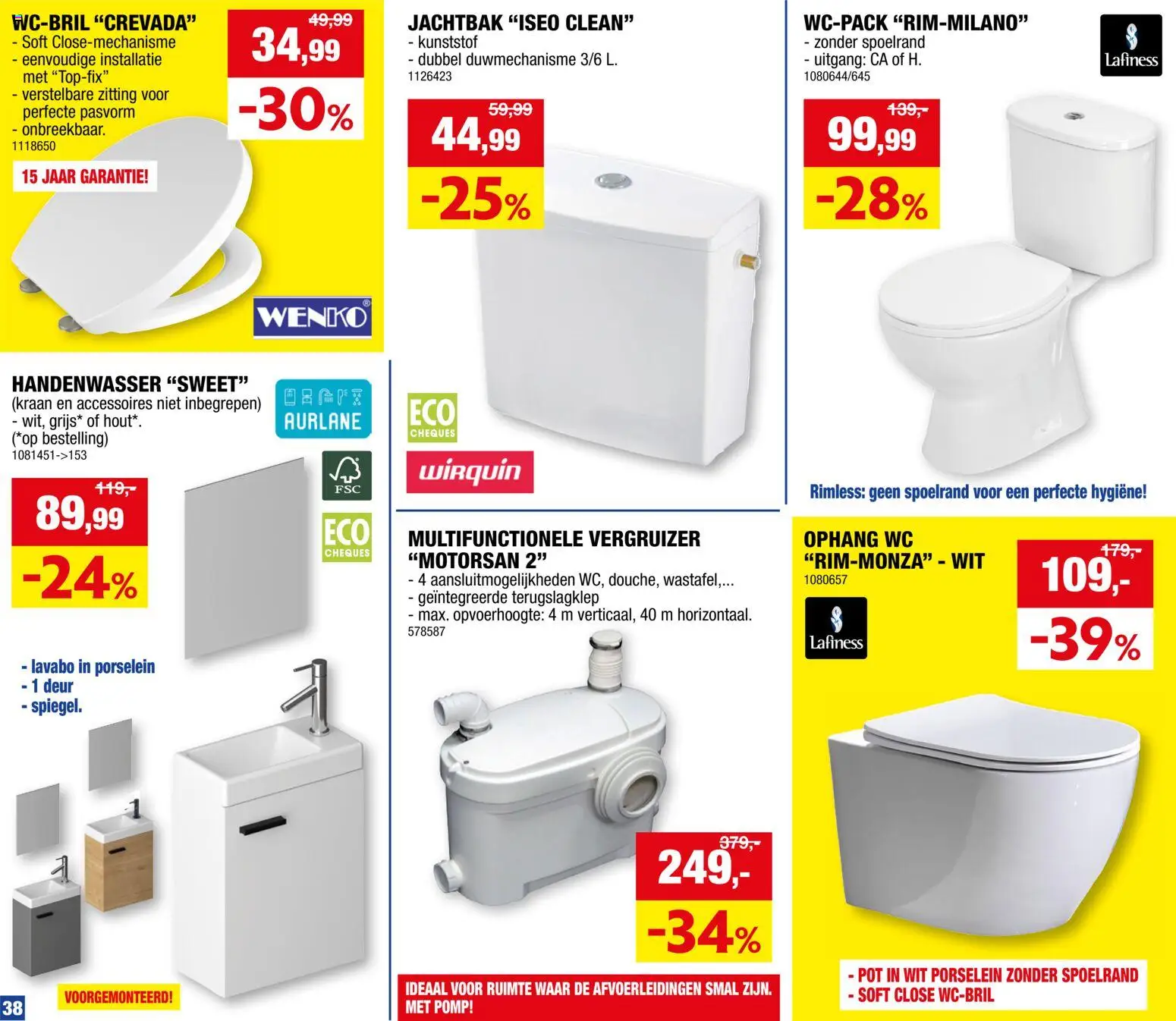 {H1} | Pagina: 38 | Producten: Wc, Zitting, Pot