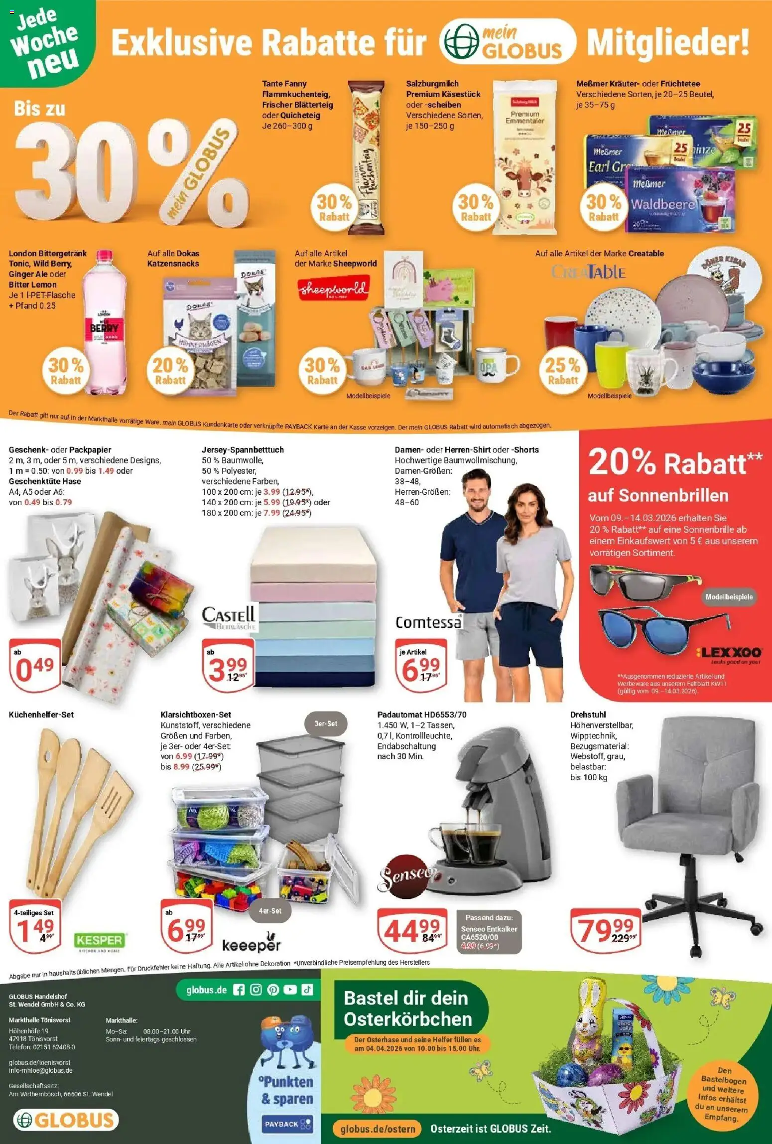 Globus prospekt Tönisvorst	 – gültig ab 09.03.2026 | Seite: 27 | Produkte: Senseo, Messmer, Telefon, Uhr