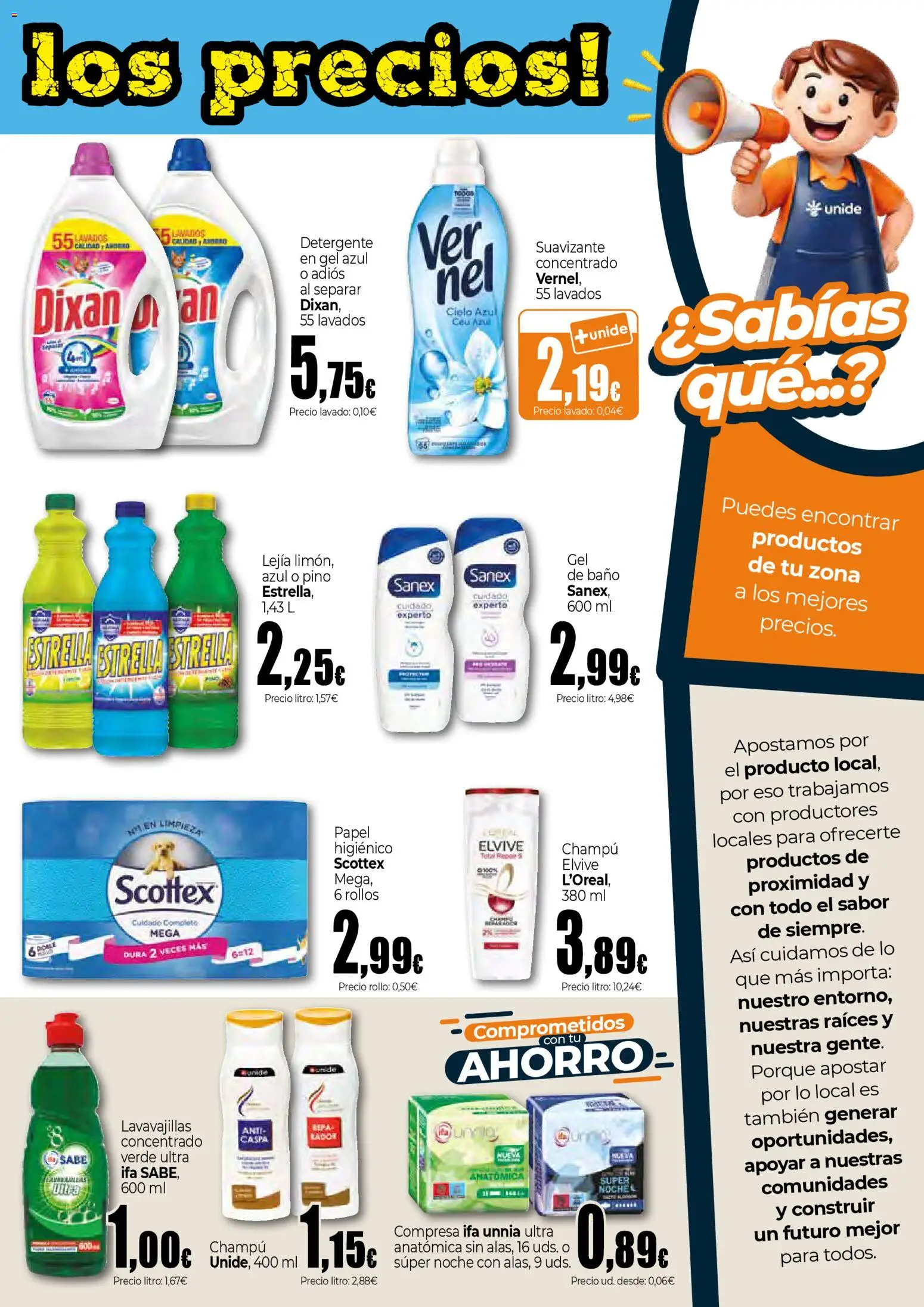 Unide - Super │ válido desde el 23.04.2026 | Página: 5 | Productos: Champú, Detergente, Suavizante, Lavavajillas