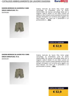 Anteprima del volantino Eurobrico Abbigliamento da Lavoro Diadora catalogo valido a partire dal 23.07.2025 | Pagina: 26 | Prodotti: Pantaloni, Bermuda, Stampa